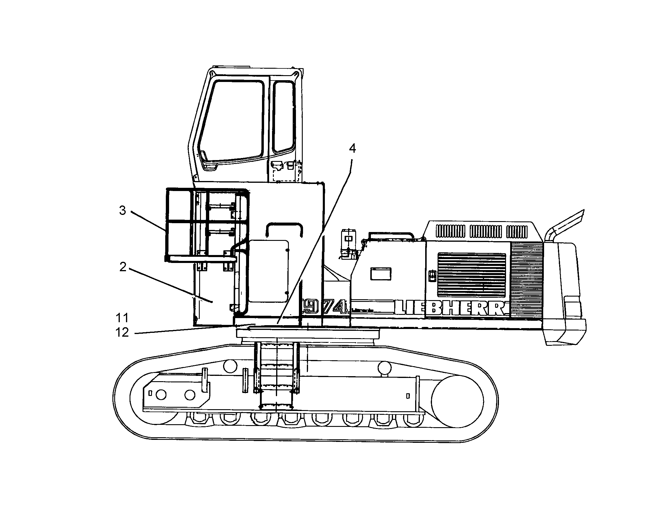 ПЛАТФ.- НЕПОДВИЖНОЕ ВОЗВЫШЕНИЕ 2000MM 9698214 LIEBHERR