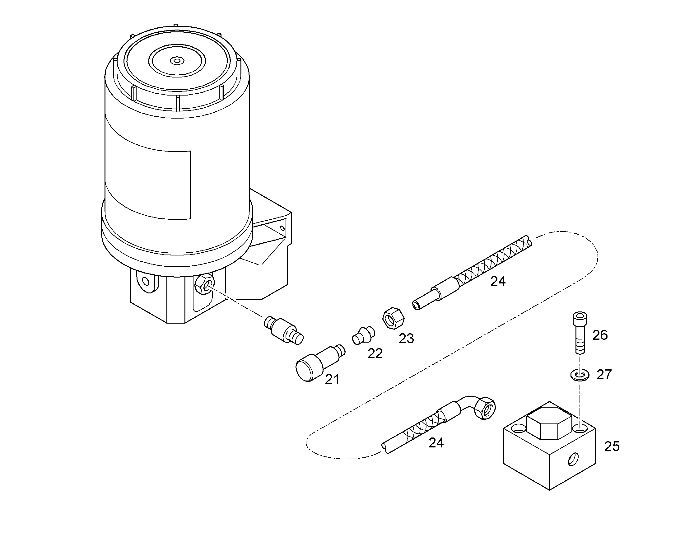 ШЛАНГ МАСЛЯНЫЙ 5X600 5614895 LIEBHERR