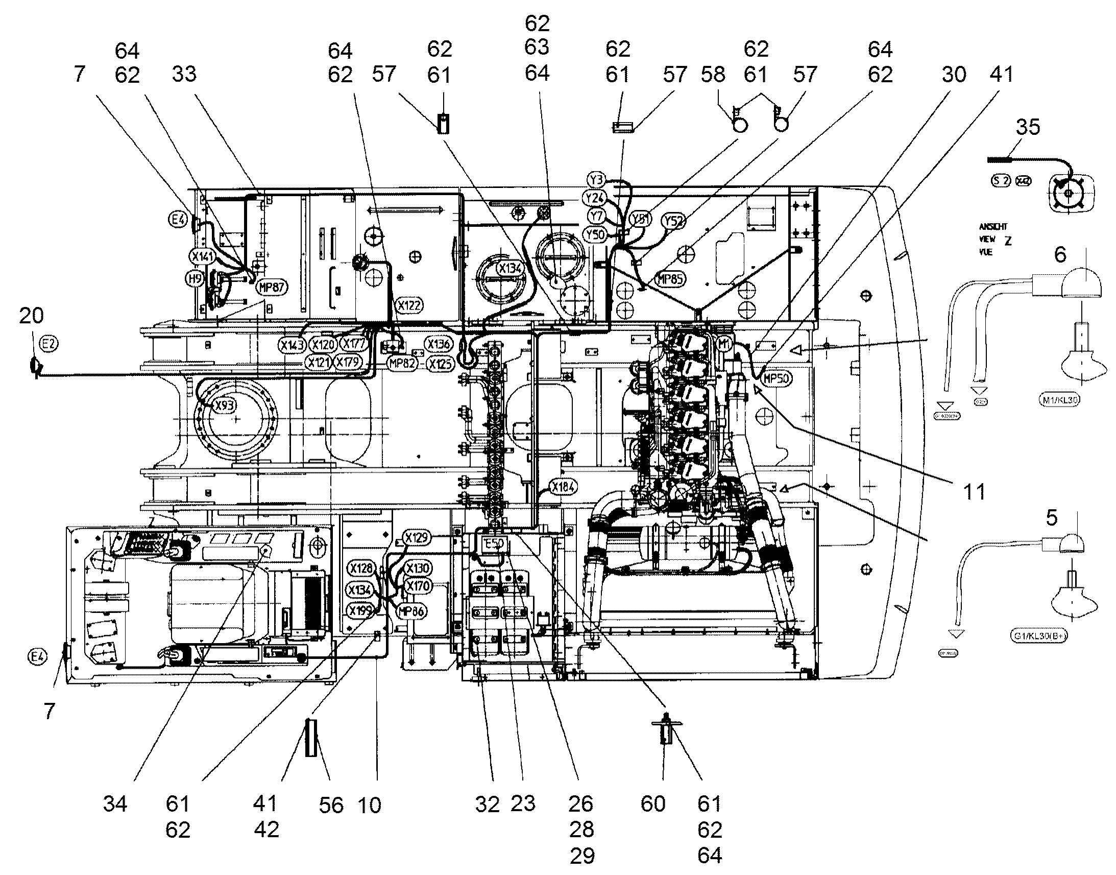 КОМПЛ. ПРОВОДОВ ПОВ. ПЛАТФ. 9878334 LIEBHERR