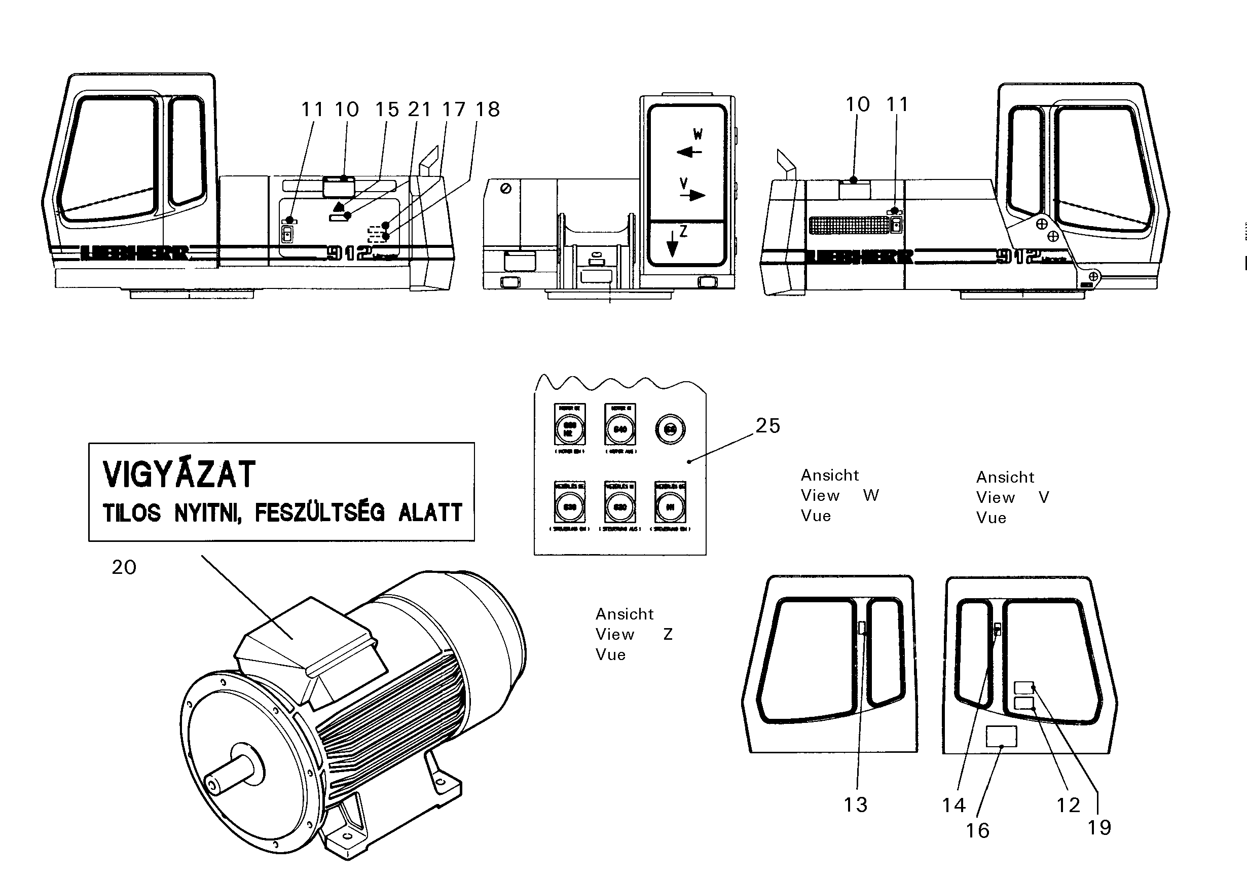 ТАБЛИЧКА UNFALLVERHUETUNG 120mmX70mm 9308155 LIEBHERR