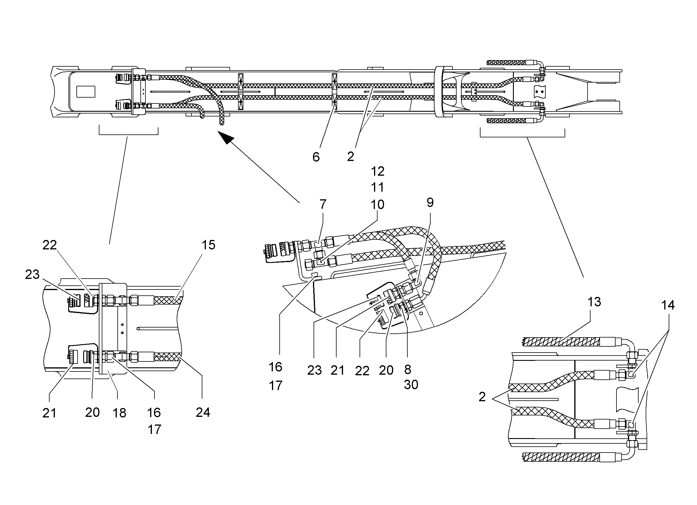 ПРОВОДКА ПРИВОД ГРЕЙФЕРА 9827676 LIEBHERR