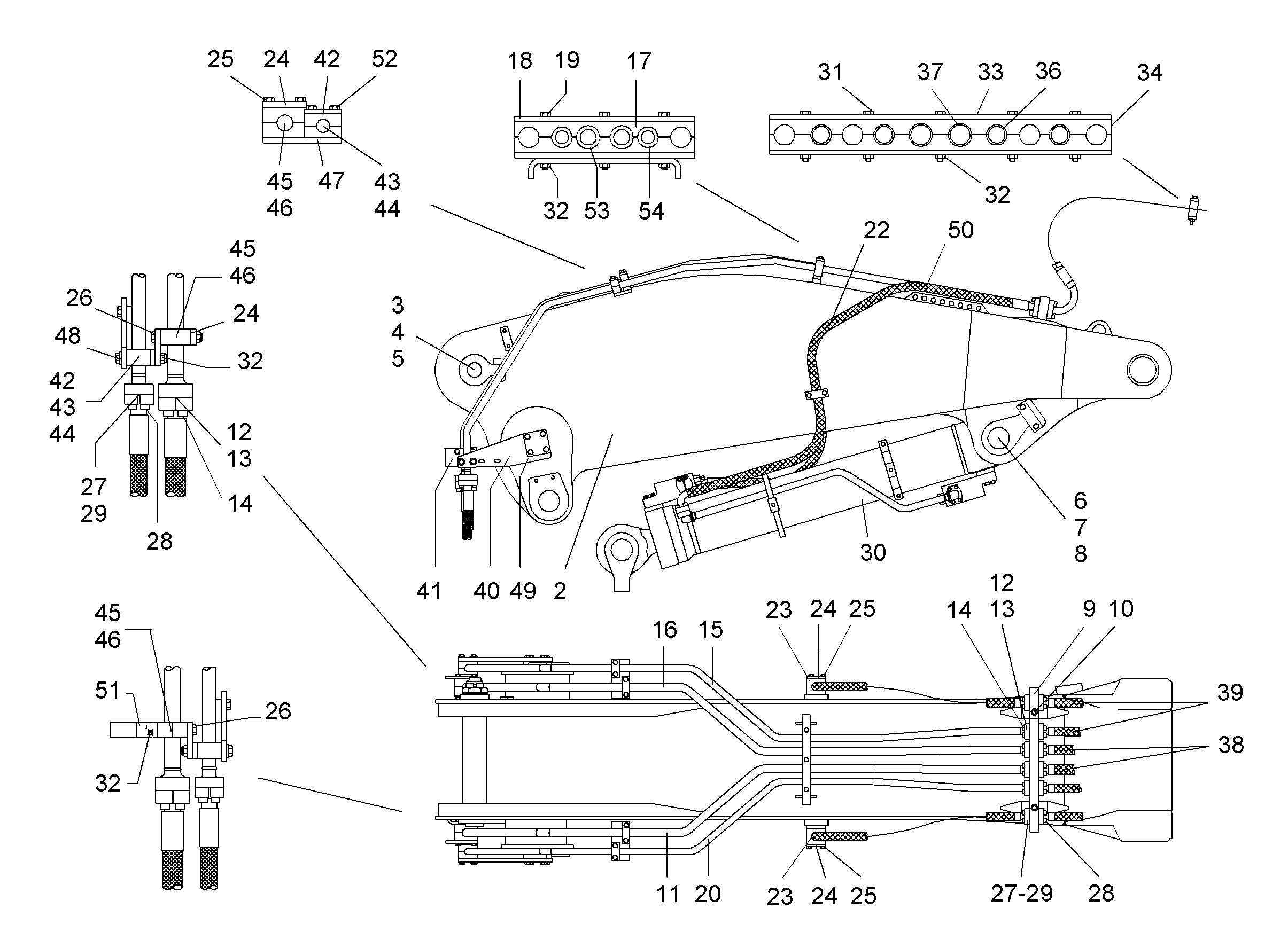 ПРОВОДКА МОНТАЖ AHS 9836338 LIEBHERR