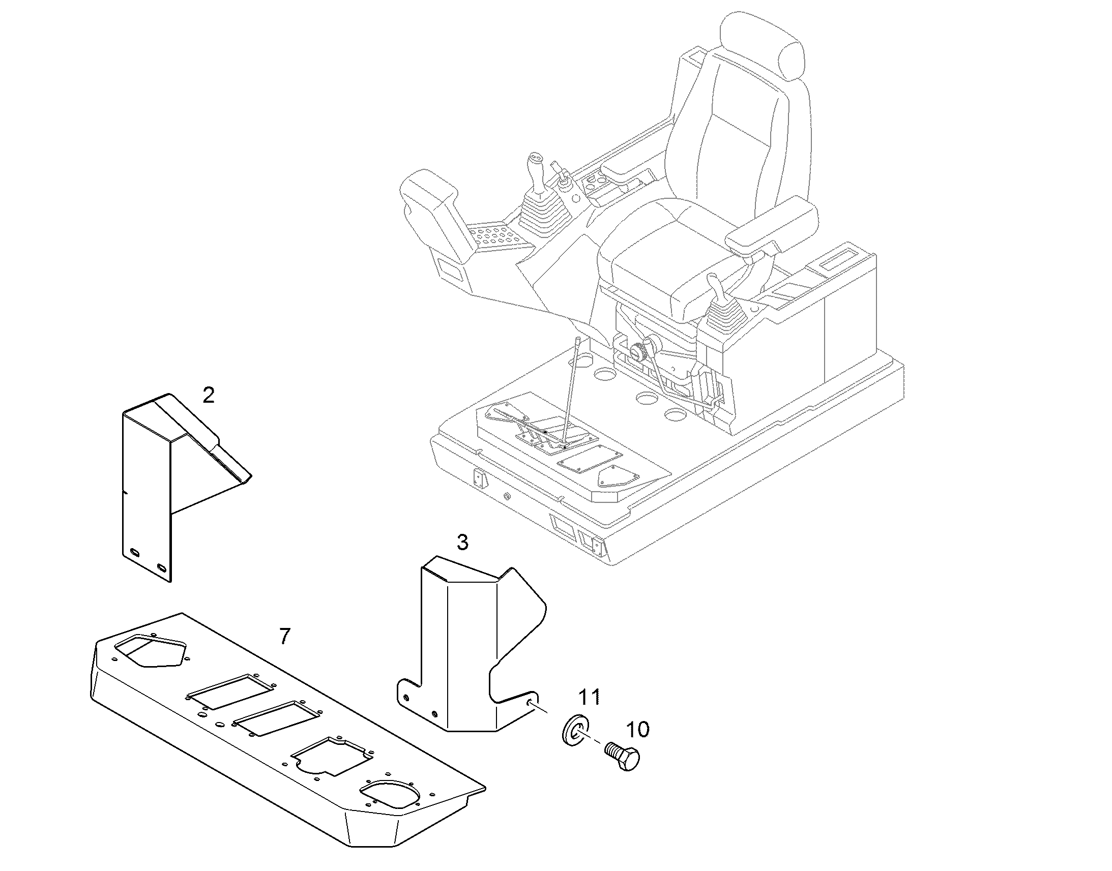 ПОДСТАВКА Д/НОГ ПРАВАЯ 9834839 LIEBHERR