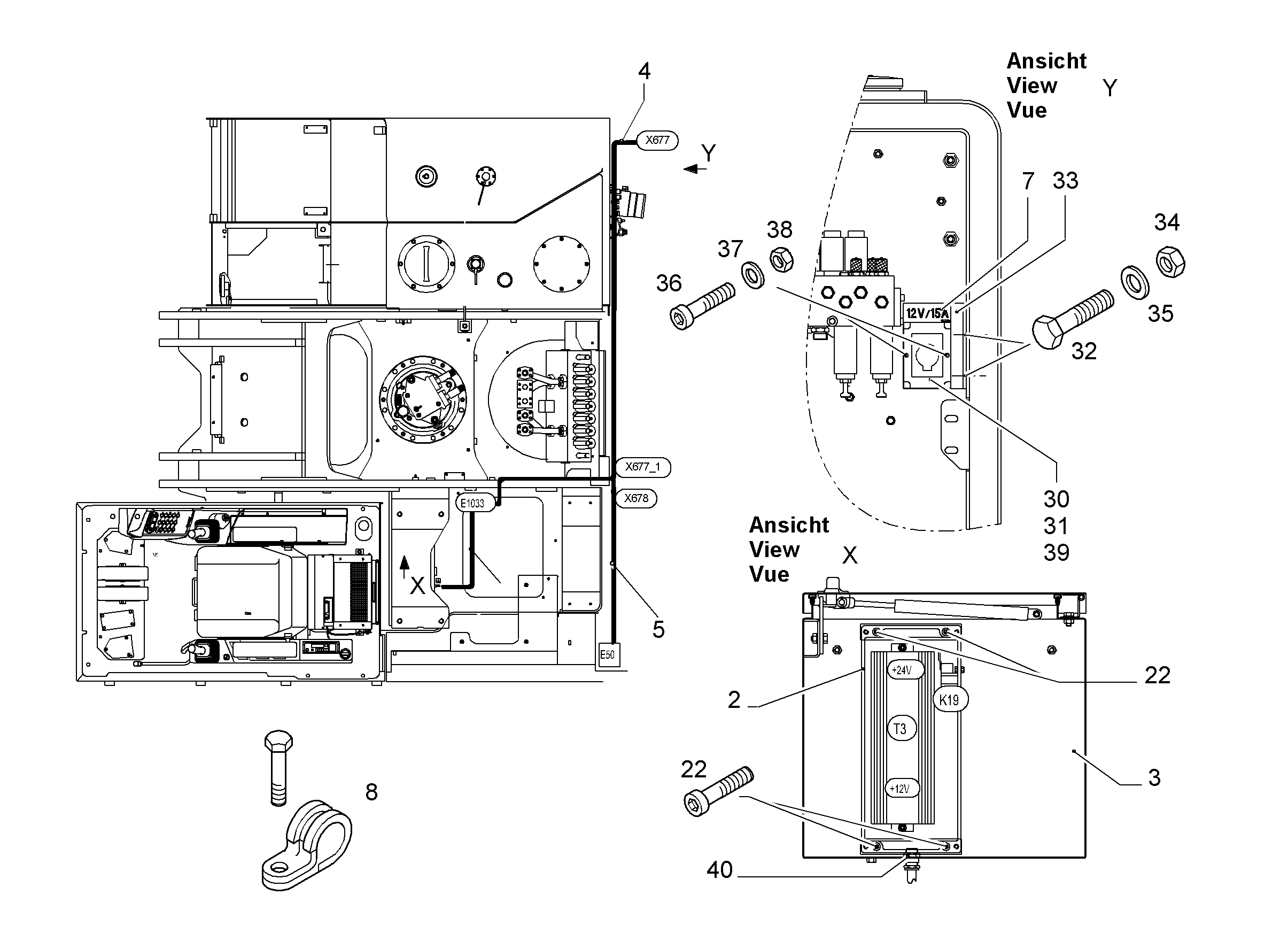 ЭТИКЕТКА 12V/15A 75mmX30mm 9822354 LIEBHERR