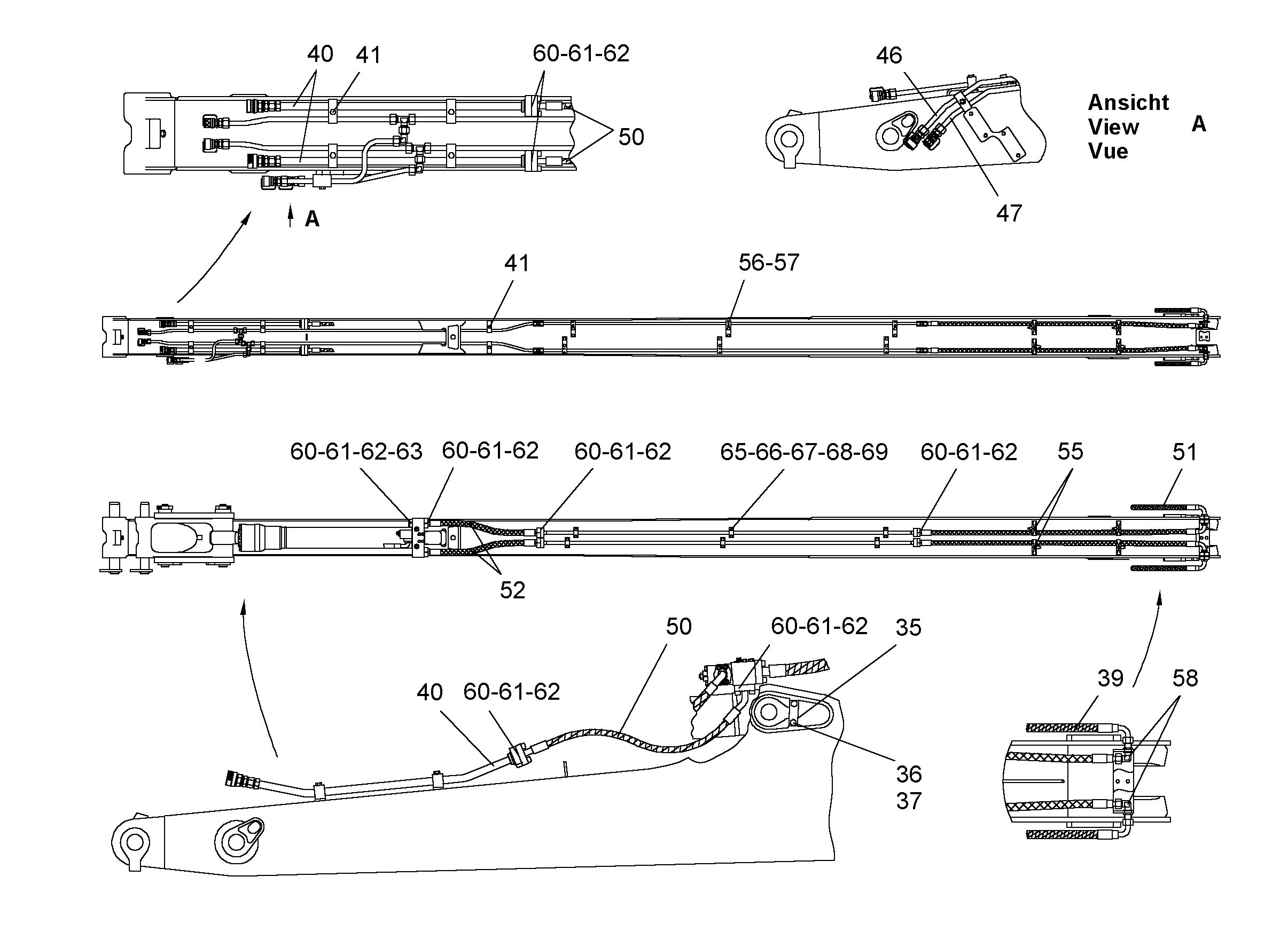 ПРОВОДКА ПРИВОД ПОВОР. КОВША 9837423 LIEBHERR