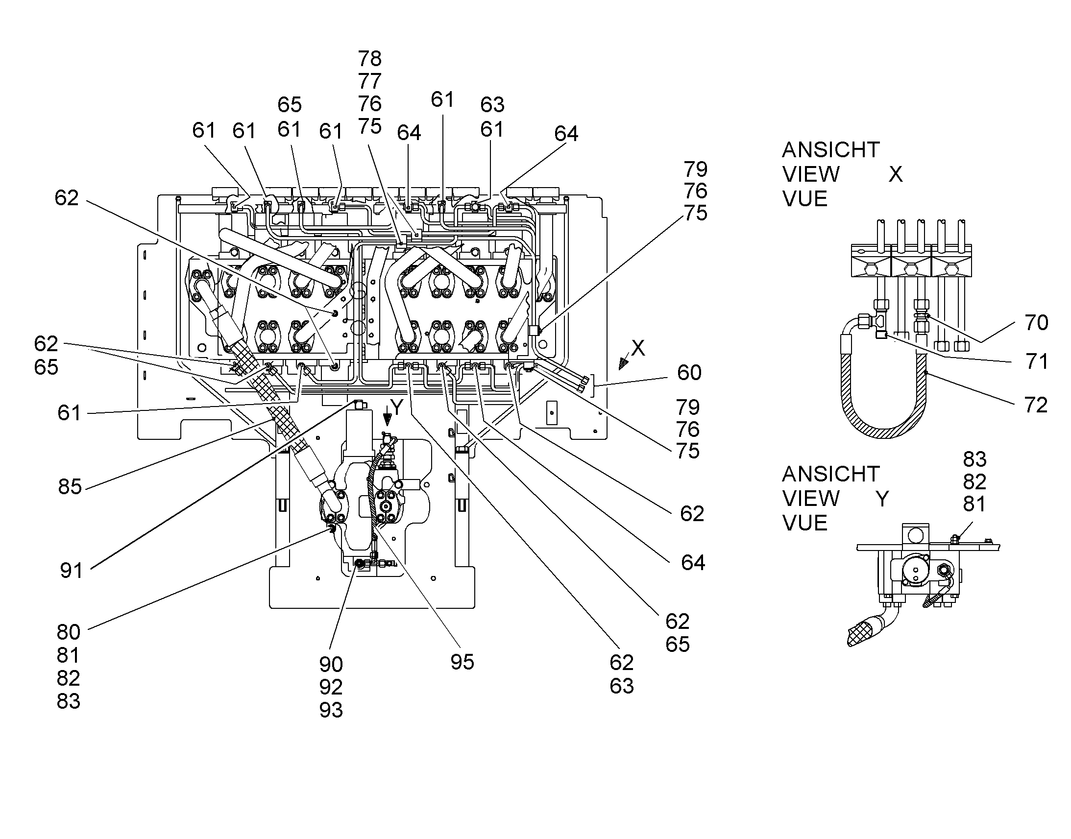 ЛИНИЯ УПРАВЛЯЮЩАЯ КОМПЛЕКТ 9821894 LIEBHERR