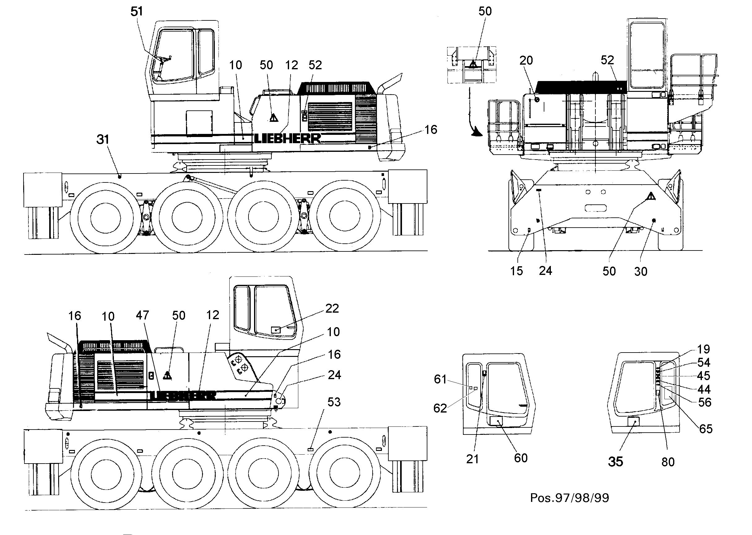 ТАБЛИЧКА ВПЕРЕД-НАЗАД 20mmX45mm 9171558 LIEBHERR