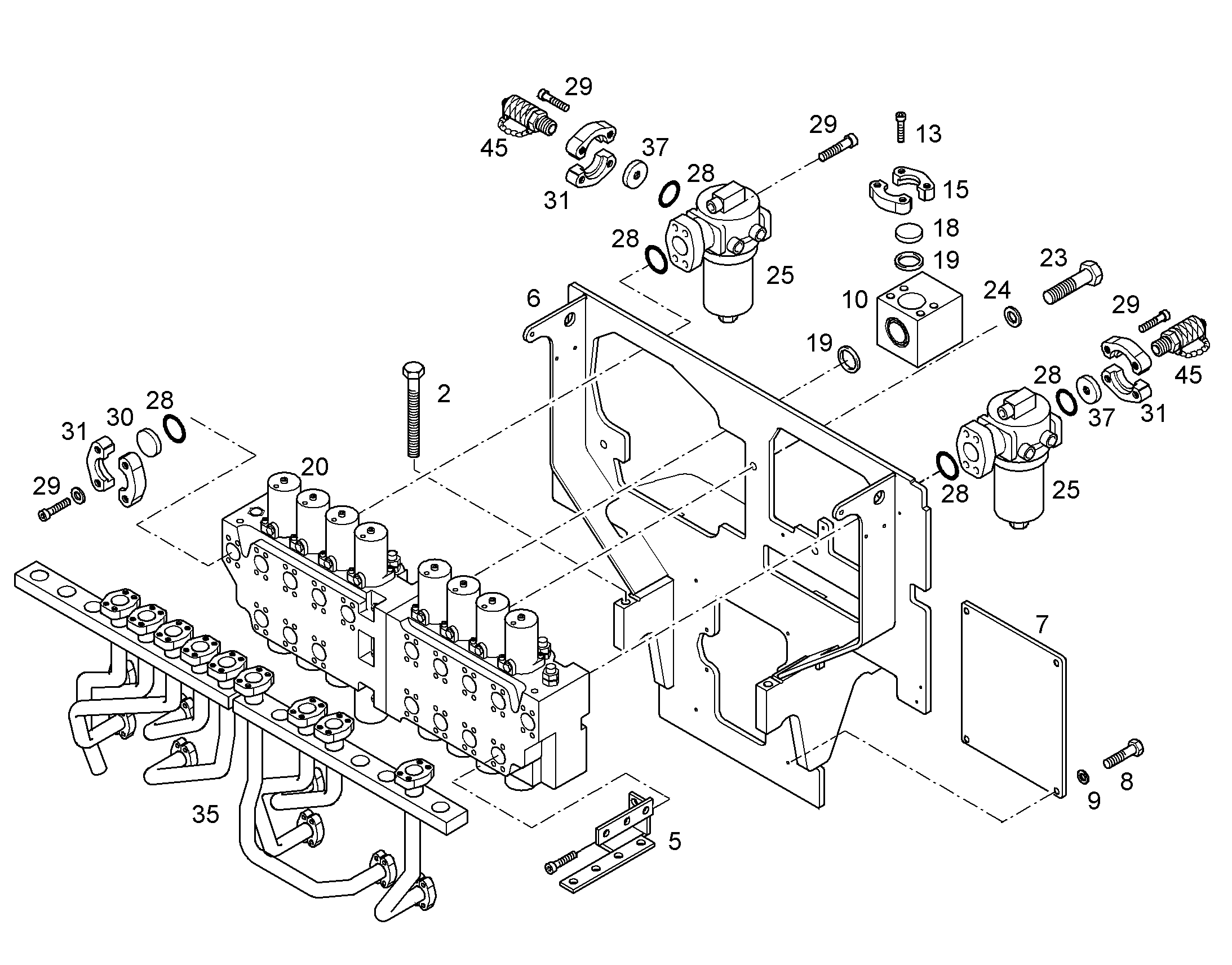 ЛИНИЯ НАПОРНАЯ 9803975 LIEBHERR