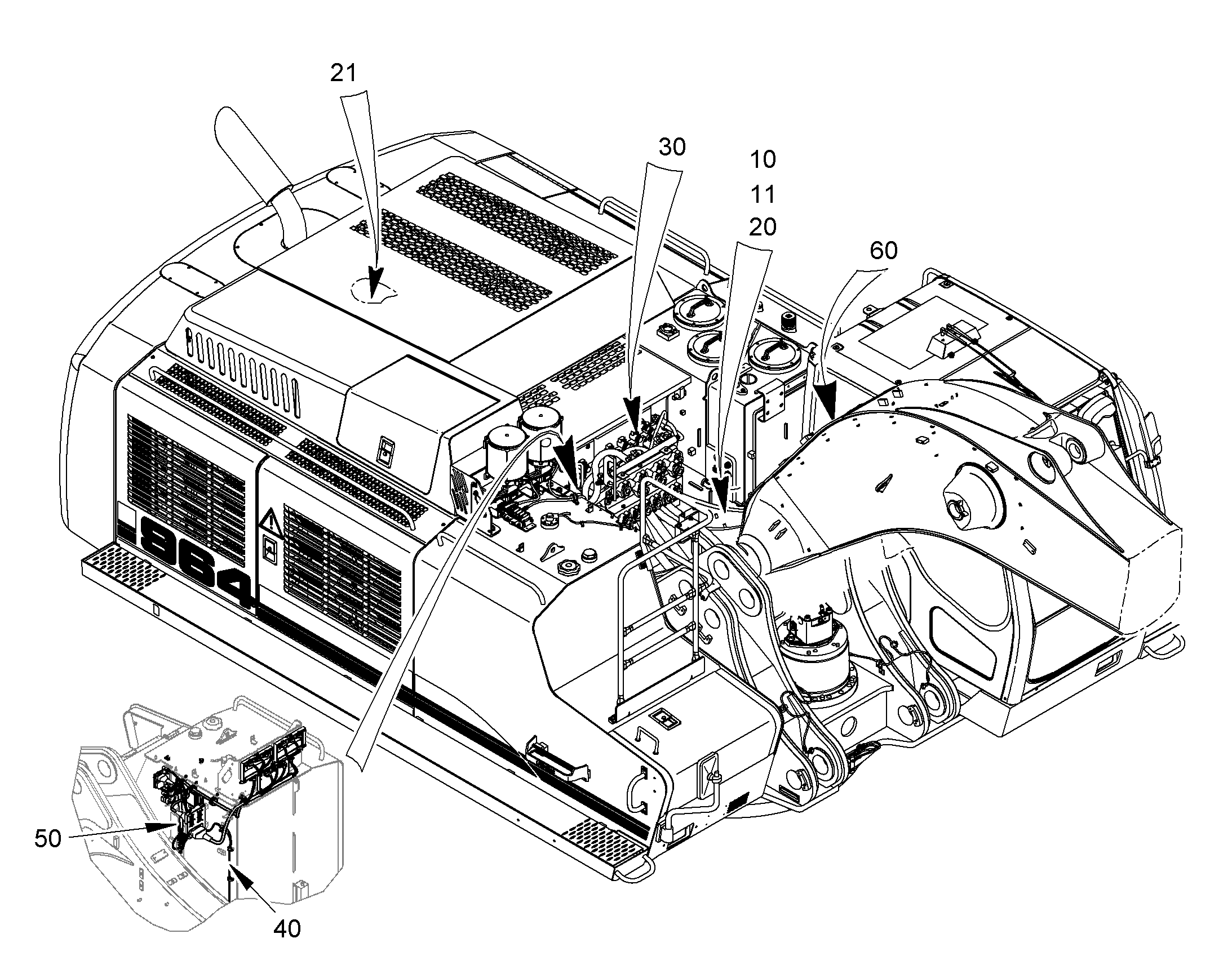 ЖГУТ КАБЕЛЕЙ ДВИГАТЕЛЬ X1063 10368440 LIEBHERR