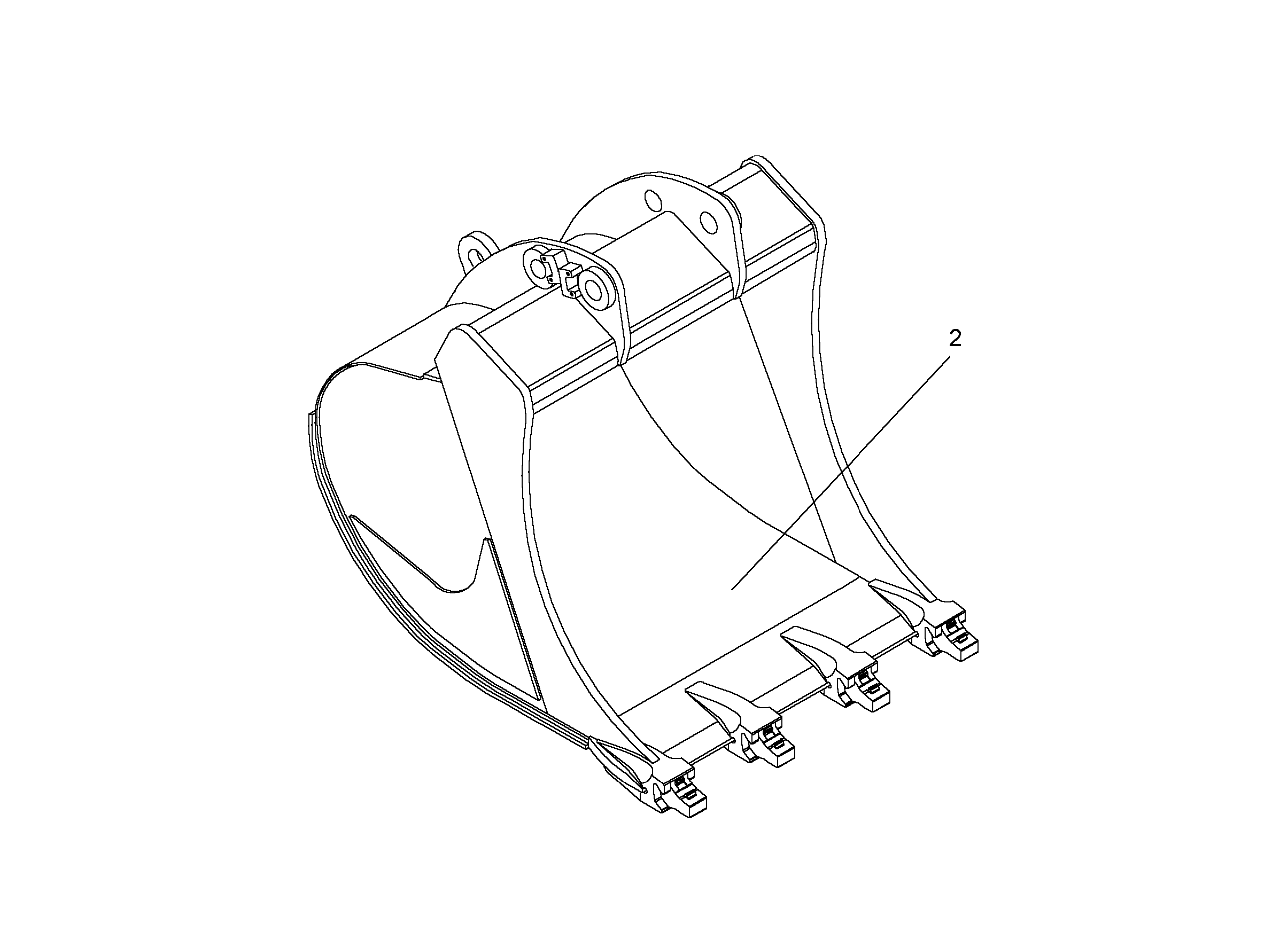 ЛОПАТА ОБРАТНАЯ HD 1250mm 1,15m³ 9808274 LIEBHERR
