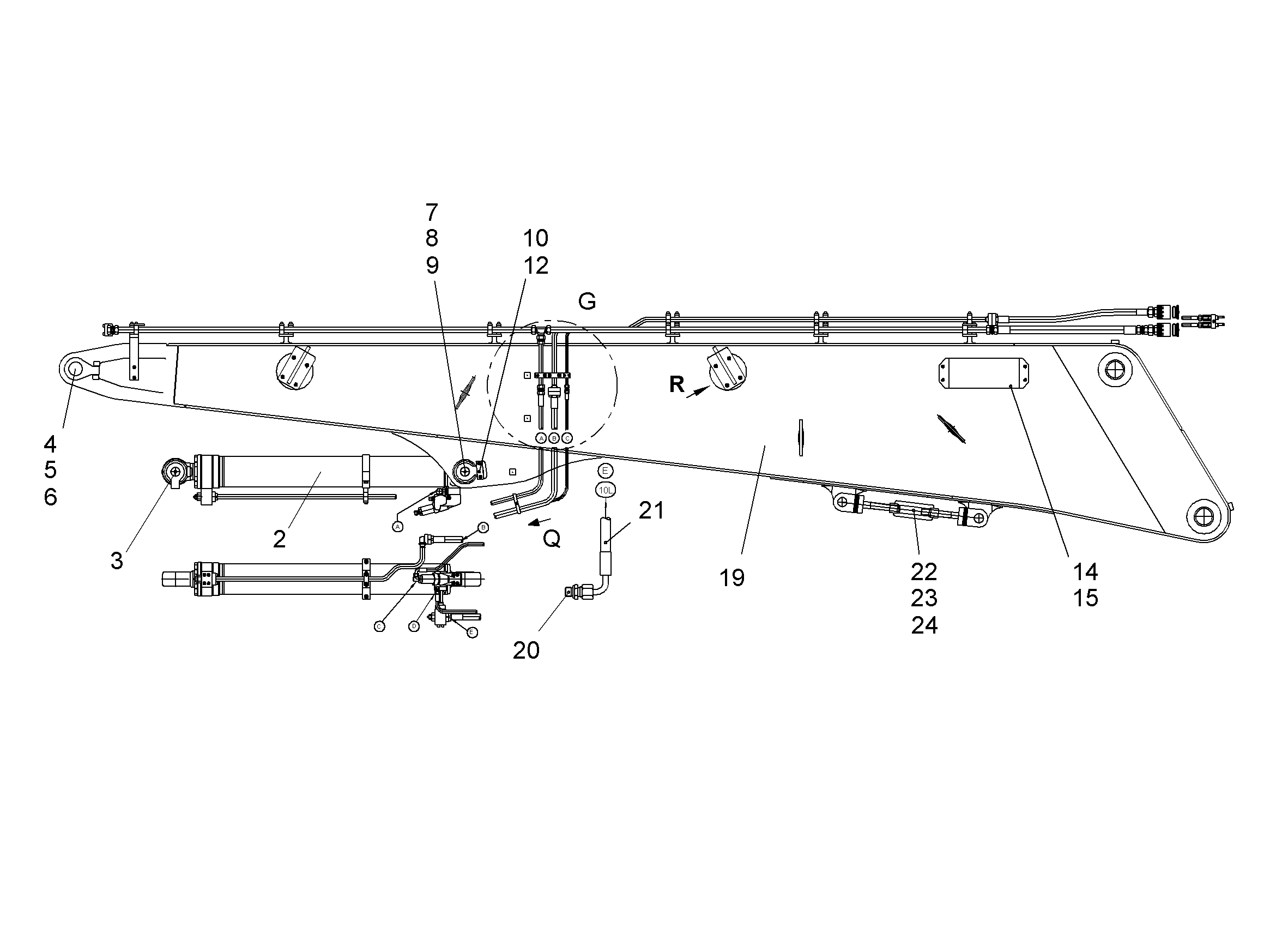 ГИДР.ЦИЛИНДР С РАСПРЕДЕЛИТЕЛЕМ 9807629 LIEBHERR