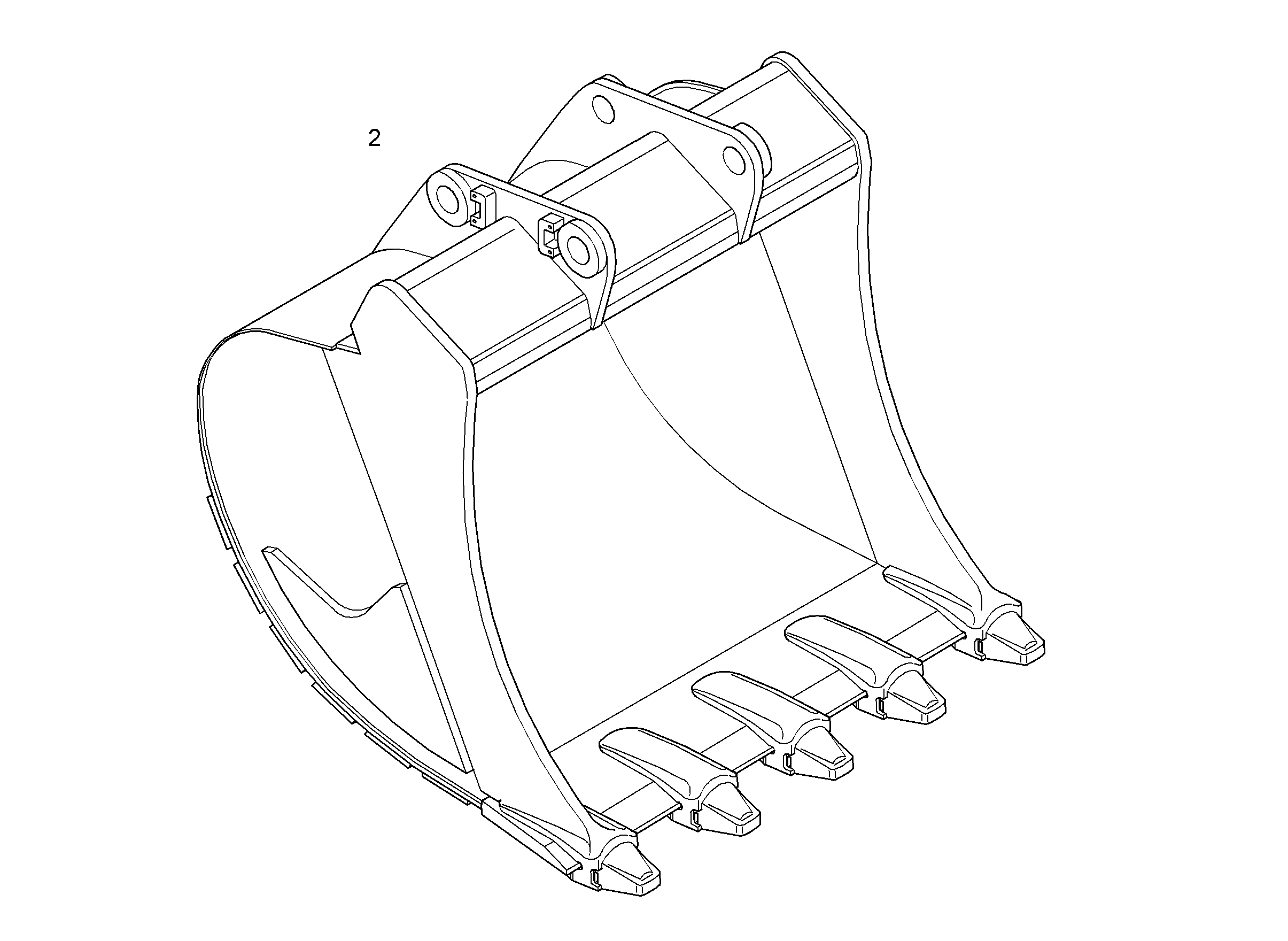 ЛОПАТА ОБРАТНАЯ HD 1250mm 1m³ 9808405 LIEBHERR