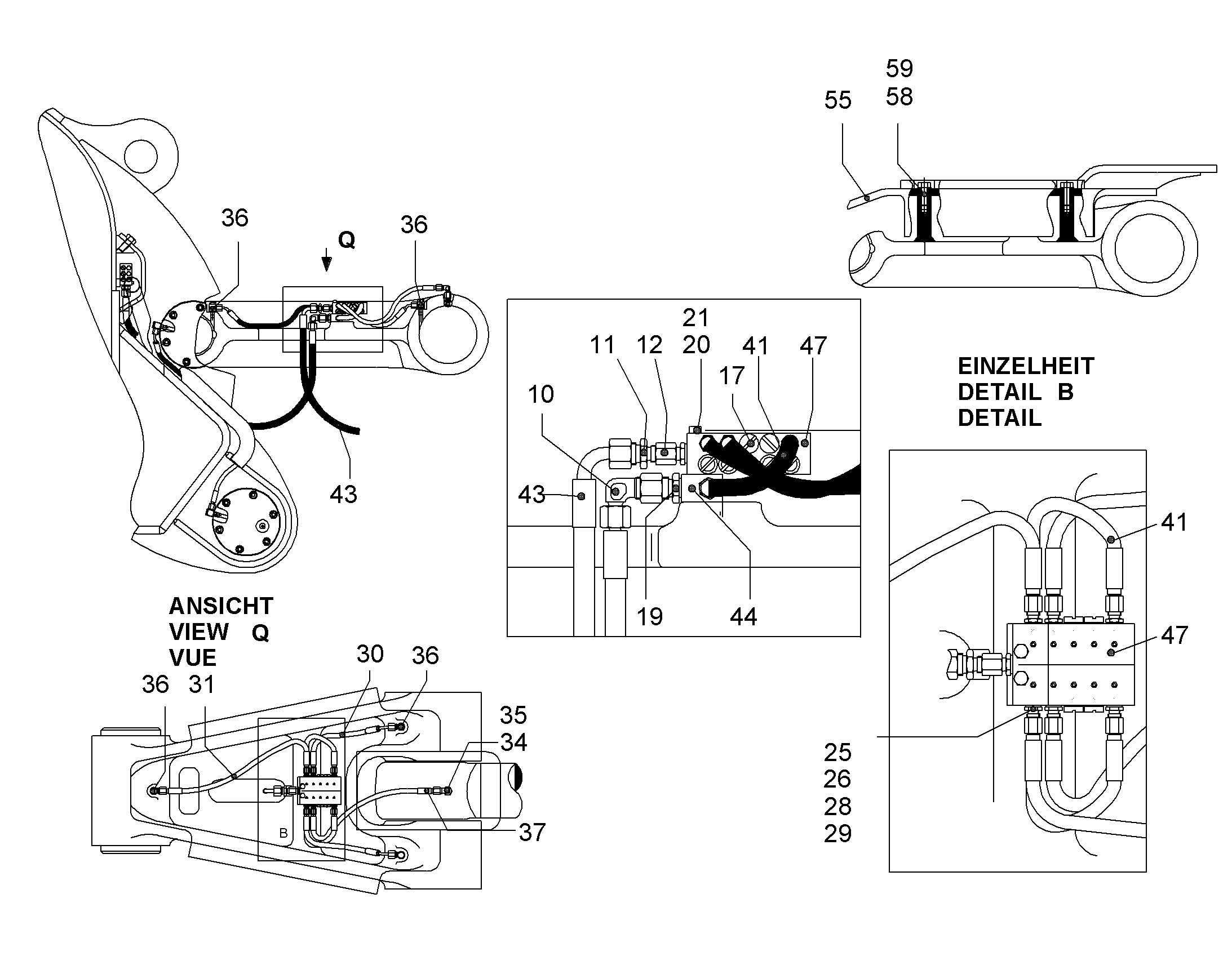ШЛАНГ МАСЛЯНЫЙ 5X450 5616745 LIEBHERR