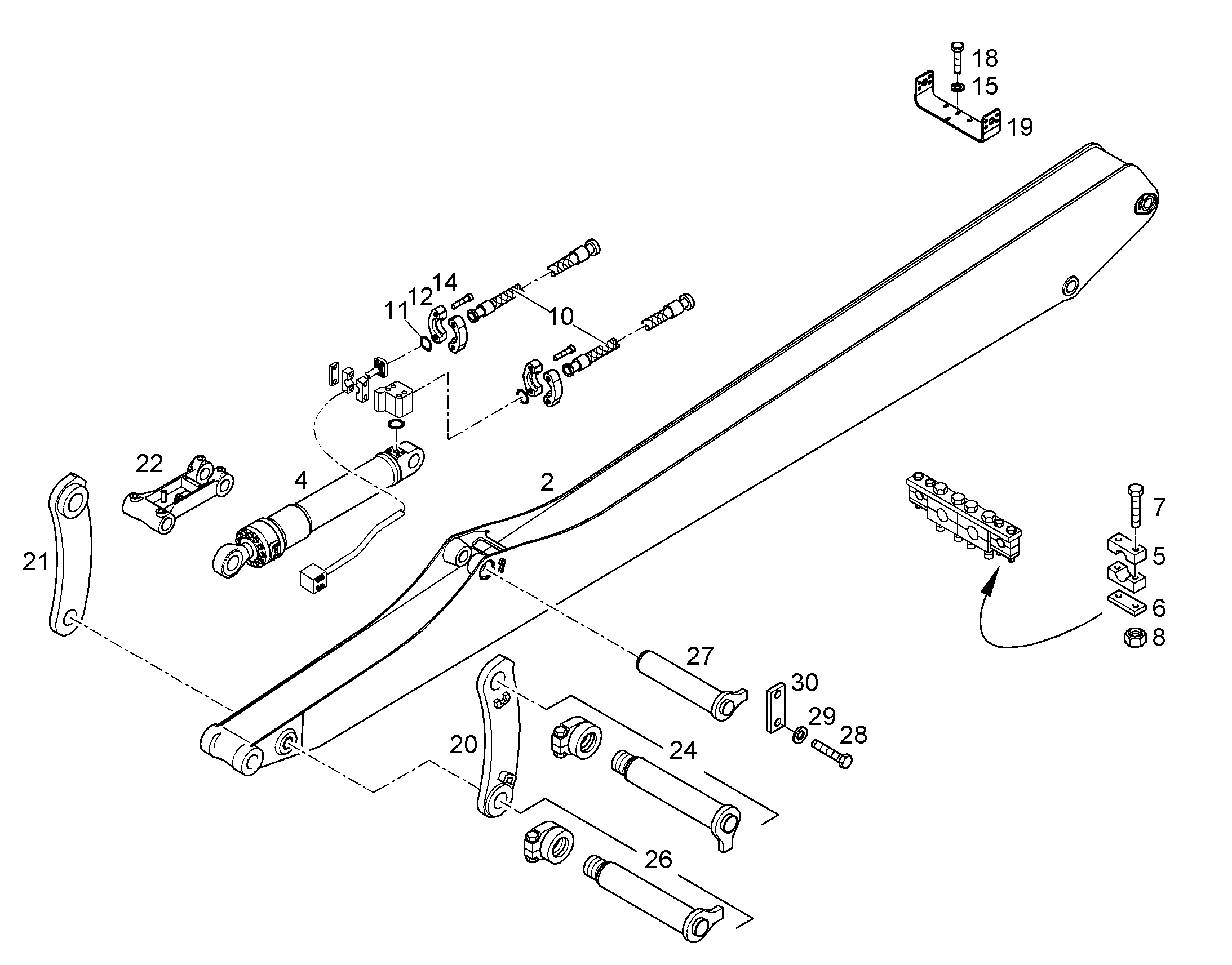 ПРОВОДКА ПРИВОД ГРЕЙФЕРА 9839643 LIEBHERR