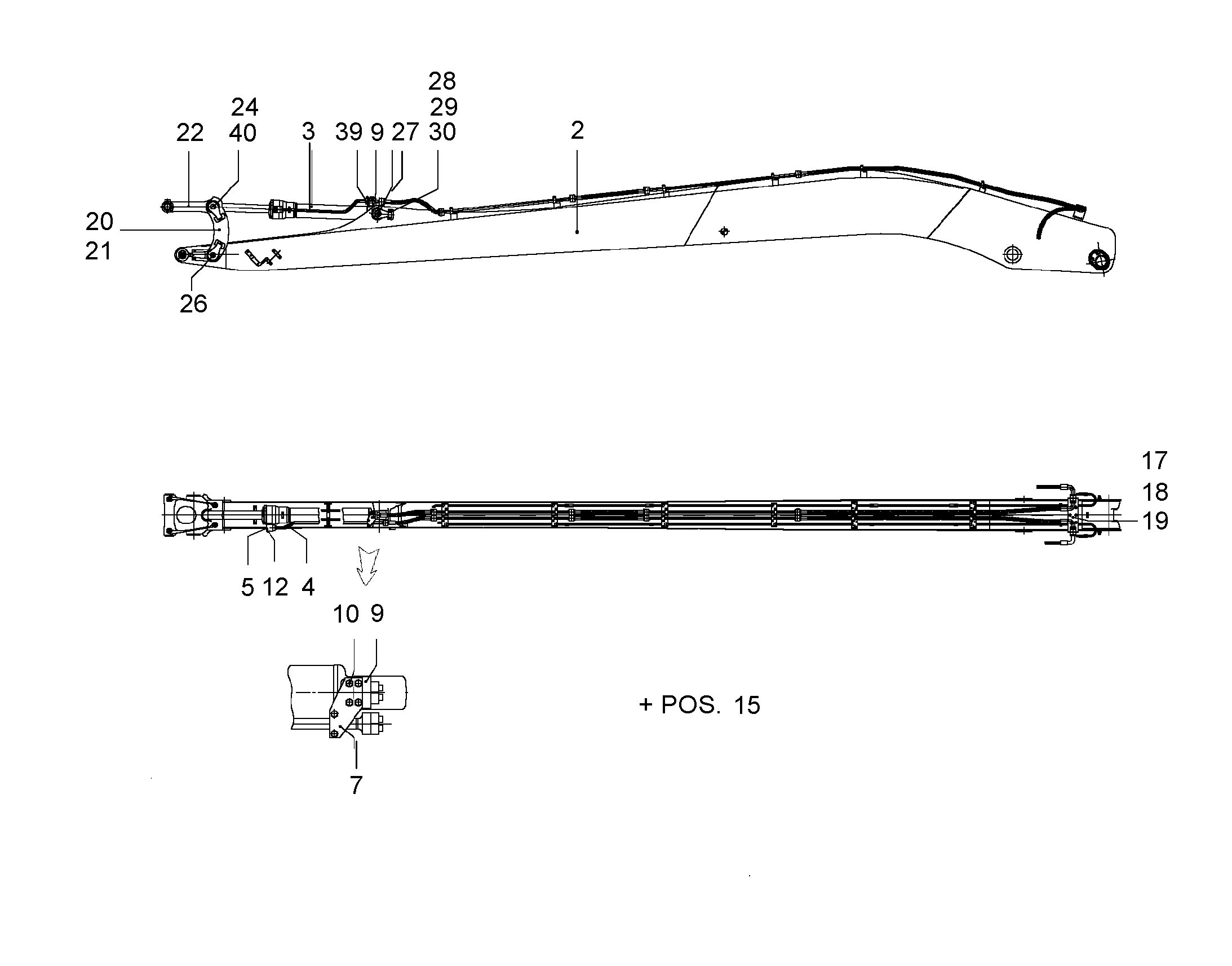 ПРОВОДКА ПРИВОД ГРЕЙФЕРА 9985822 LIEBHERR
