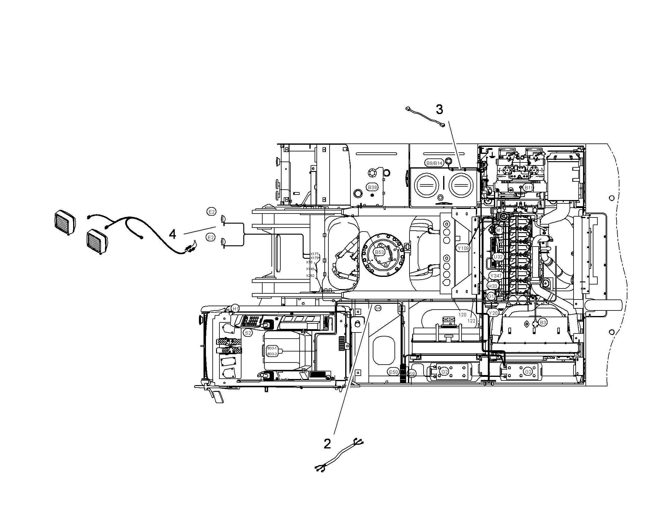 ЖГУТ КАБЕЛЕЙ ДЛЯ ФАРЫ 10372064 LIEBHERR
