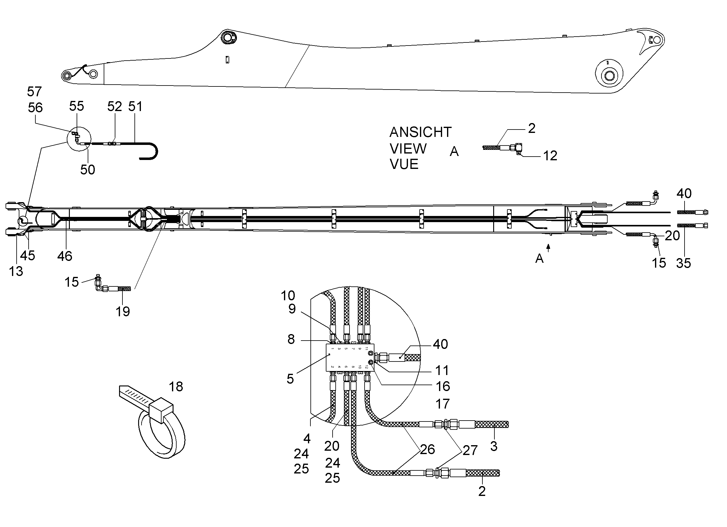 ШЛАНГ 8X6600 5614798 LIEBHERR
