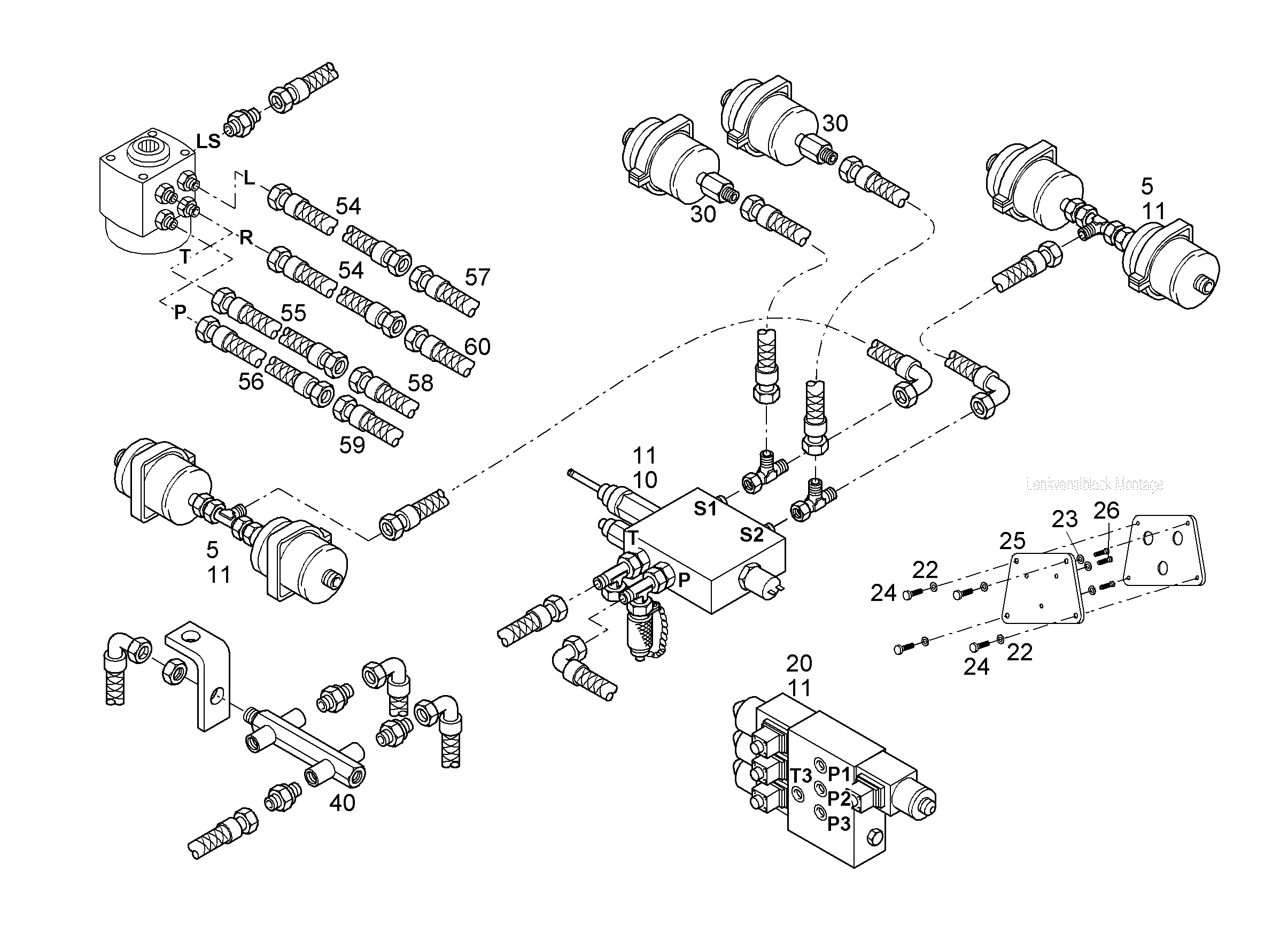 БЛОК КОМПАКТНЫЙ ТРОЙНОЙ 5006465 LIEBHERR