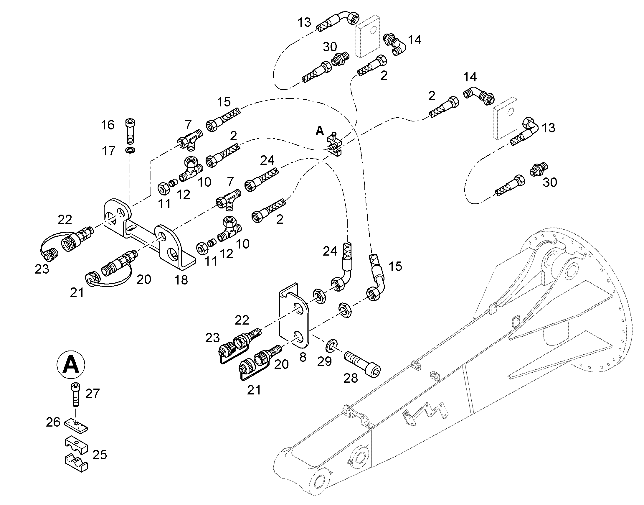 ШЛАНГ 12X550 10002806 LIEBHERR