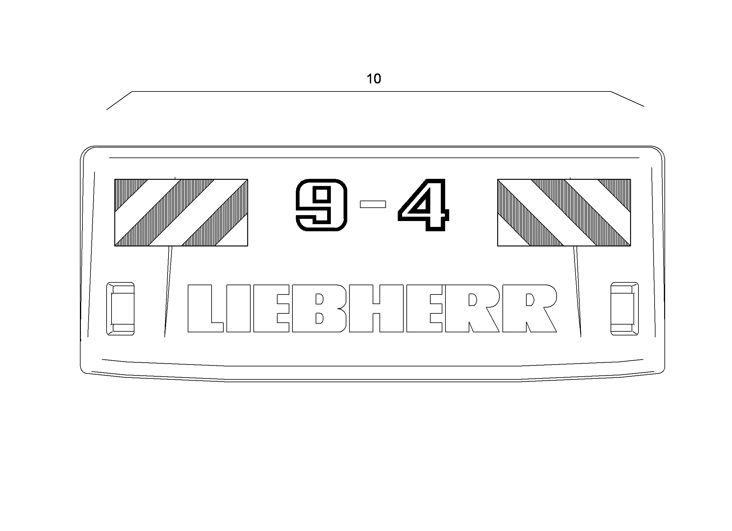 ЗНАК ПРЕДУПРЕЖДАЮЩИЙ 10391507 LIEBHERR