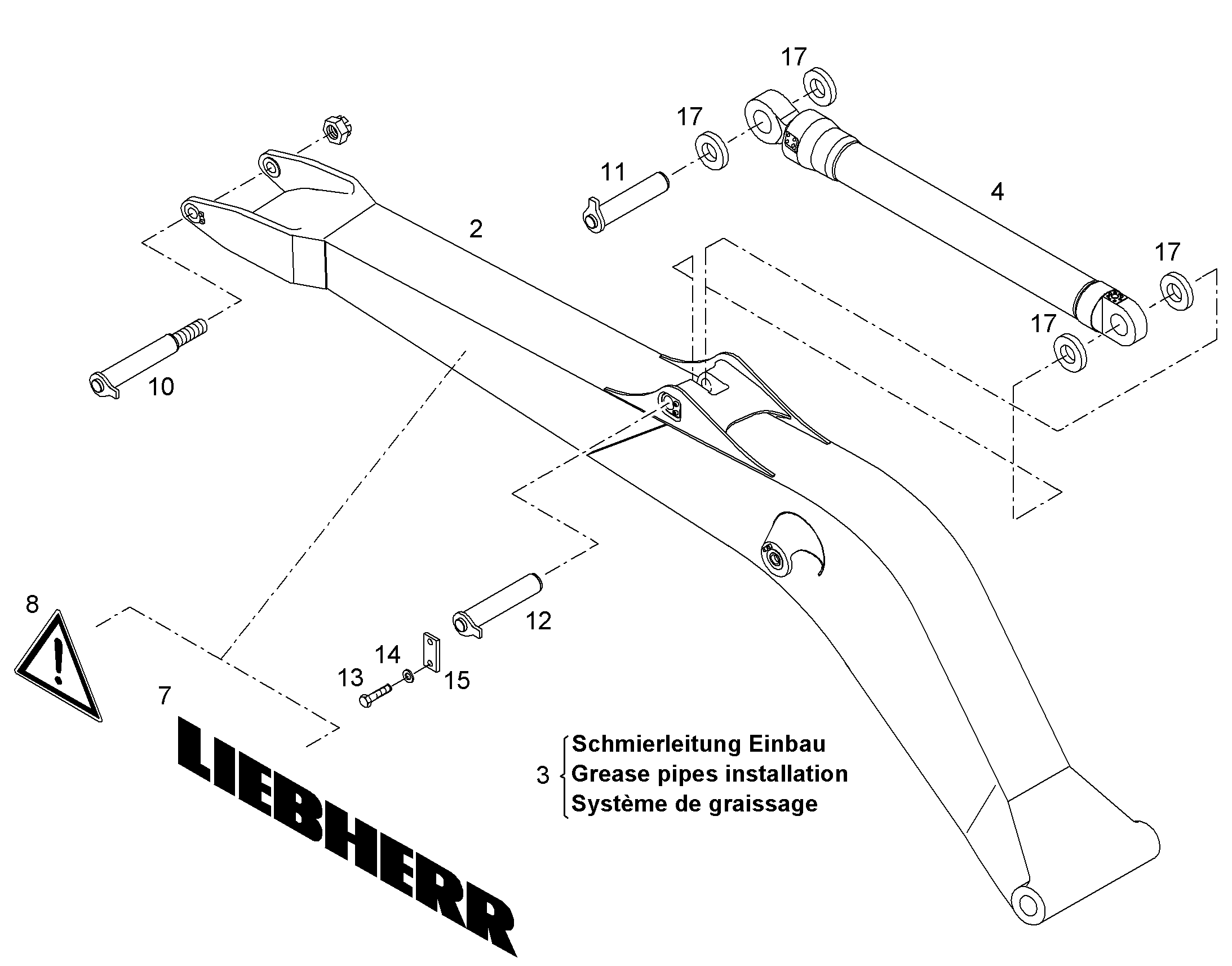 ГИДР.ЦИЛИНДР С РАСПРЕДЕЛИТЕЛЕМ 9986807 LIEBHERR