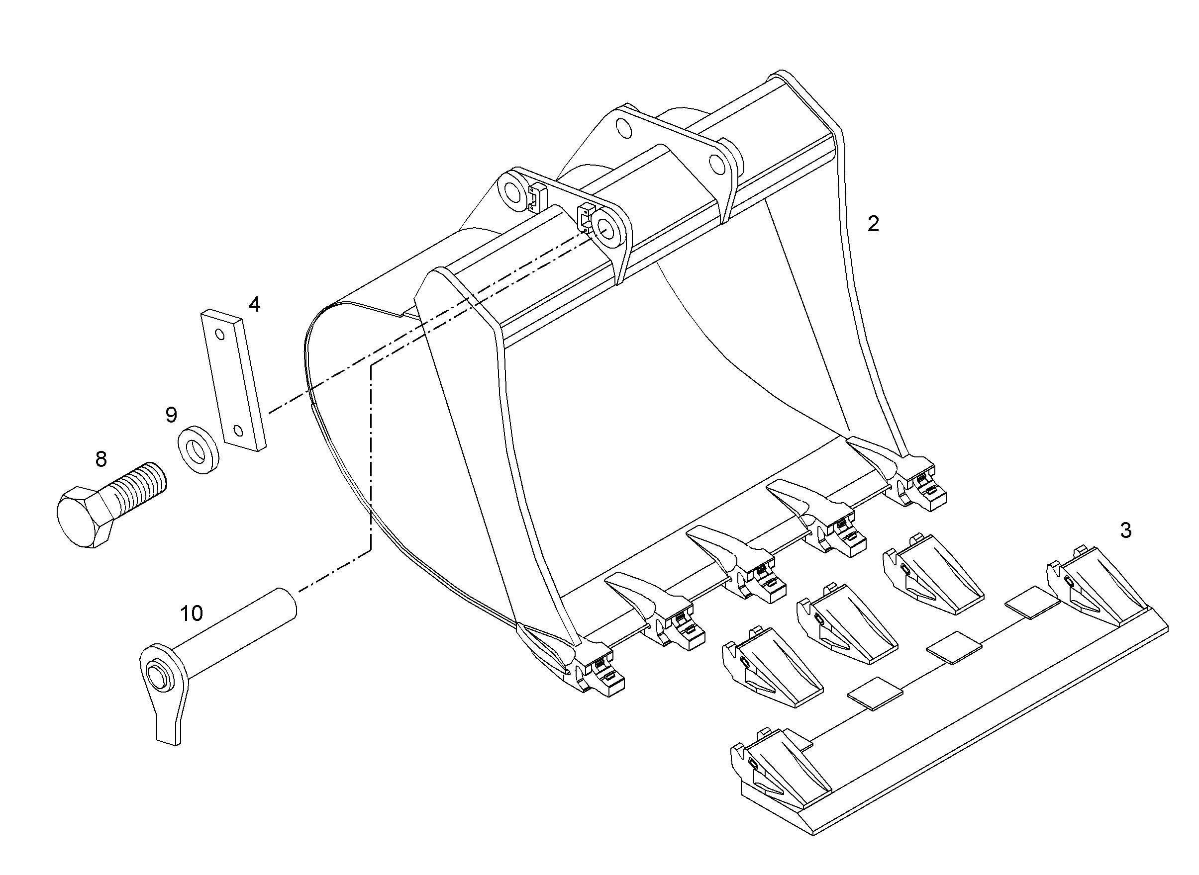 ЛОПАТА ОБРАТНАЯ HD 1400mm 1,2m³ 9807652 LIEBHERR