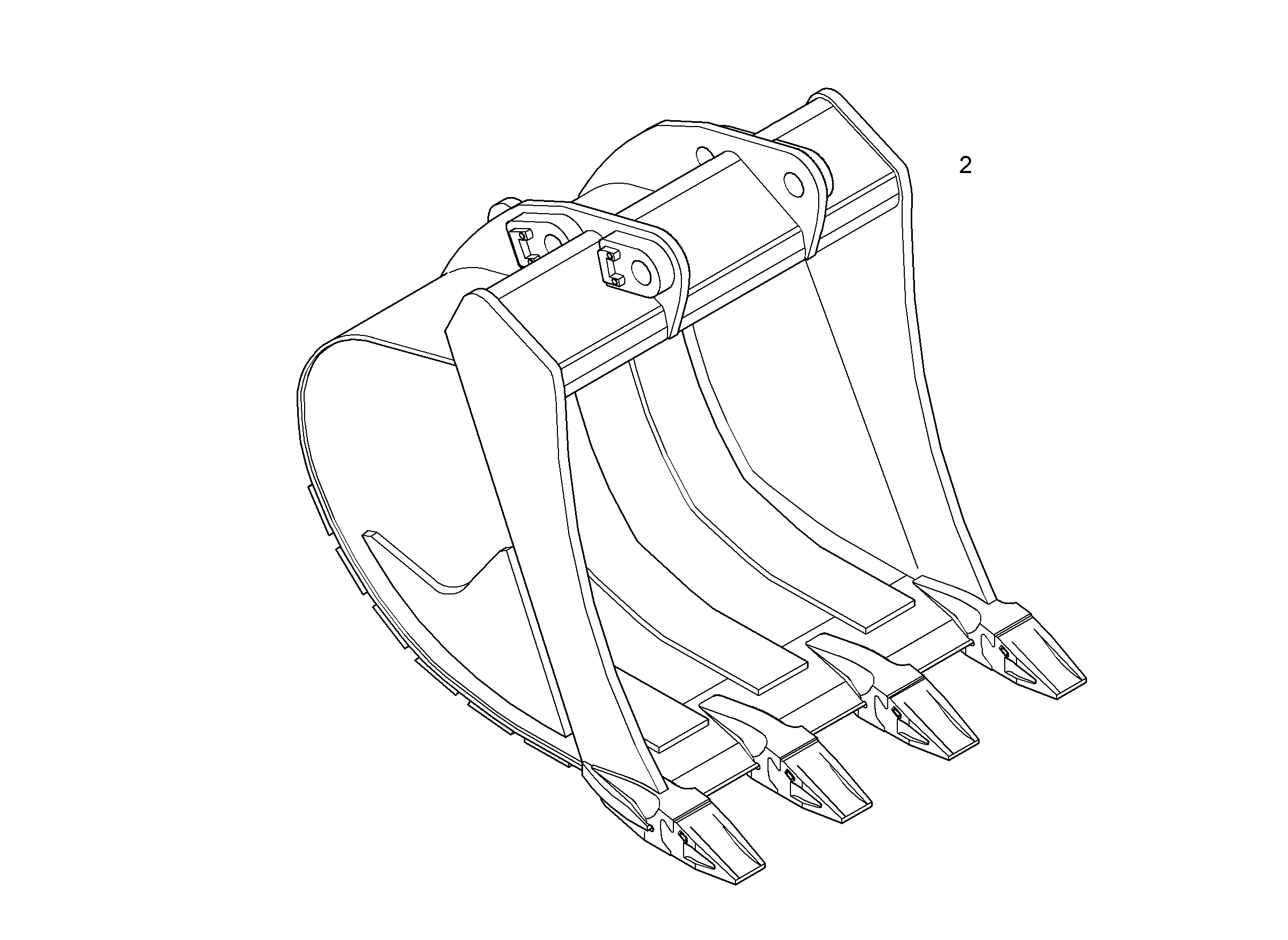 ЛОПАТА ОБРАТНАЯ HDL 1400mm 1,4m³ 9809740 LIEBHERR