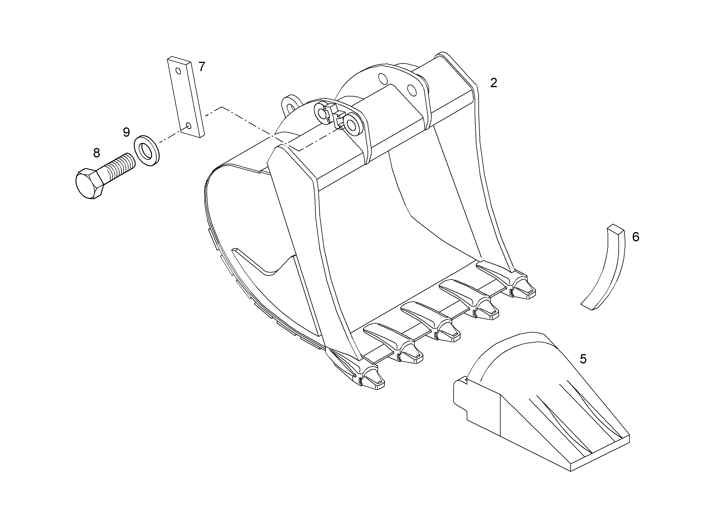 ЛОПАТА ОБРАТНАЯ HDL 9006981 LIEBHERR