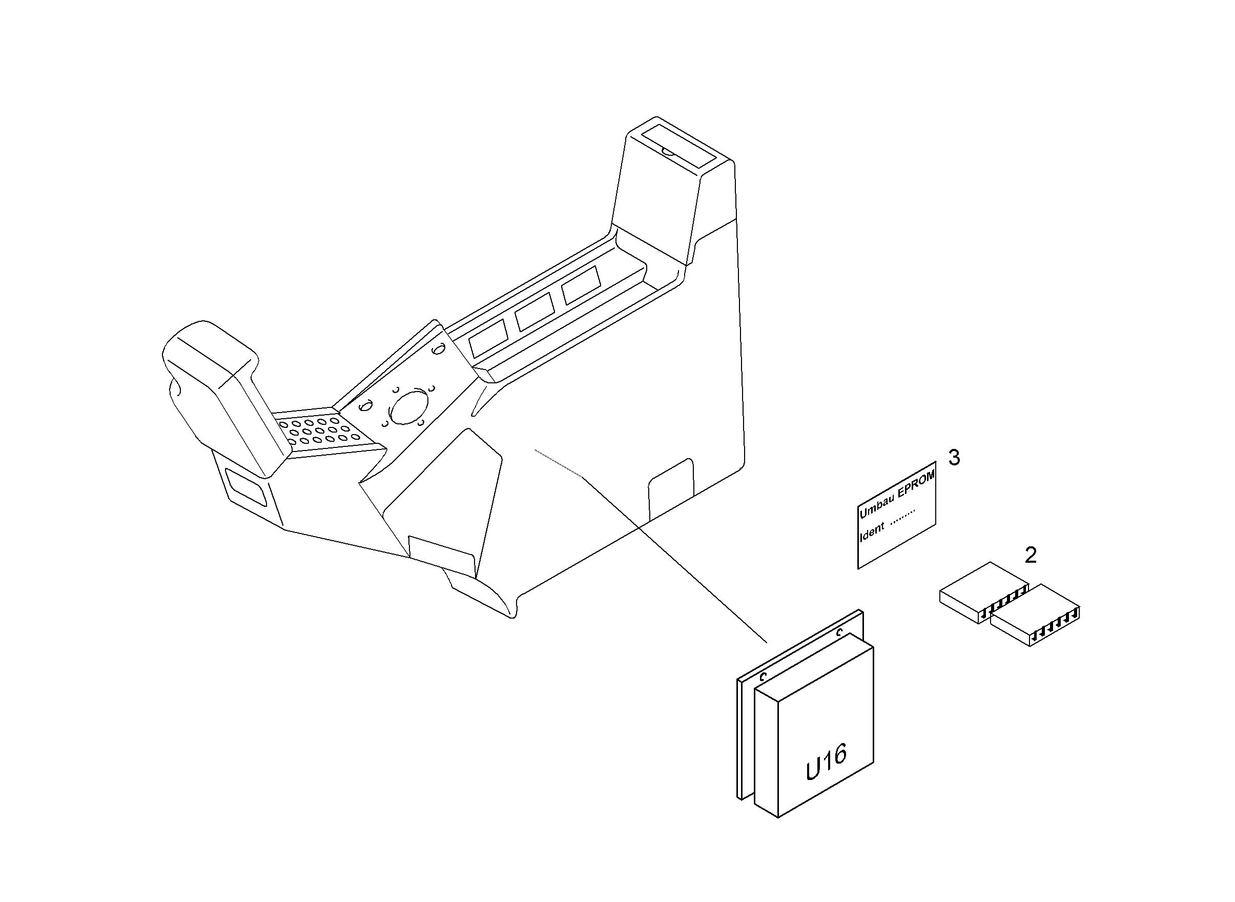 ЭТИКЕТКА UMBAU EPROM BST 75mmX30mm 9009078 LIEBHERR