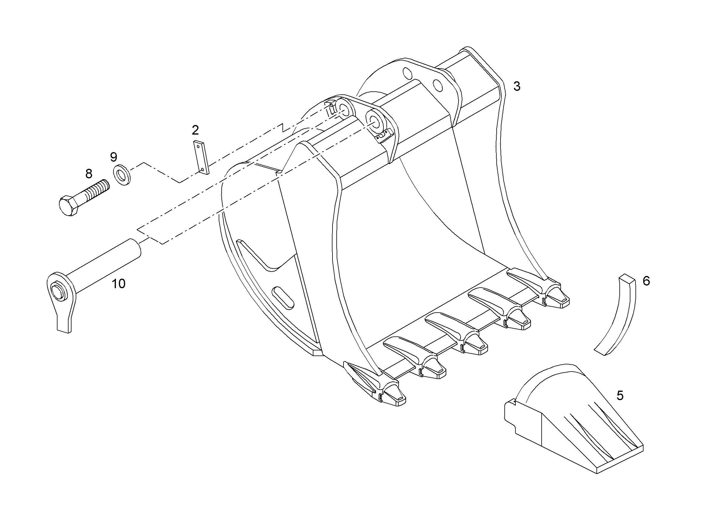 ЛОПАТА ОБРАТНАЯ HDL 9012649 LIEBHERR