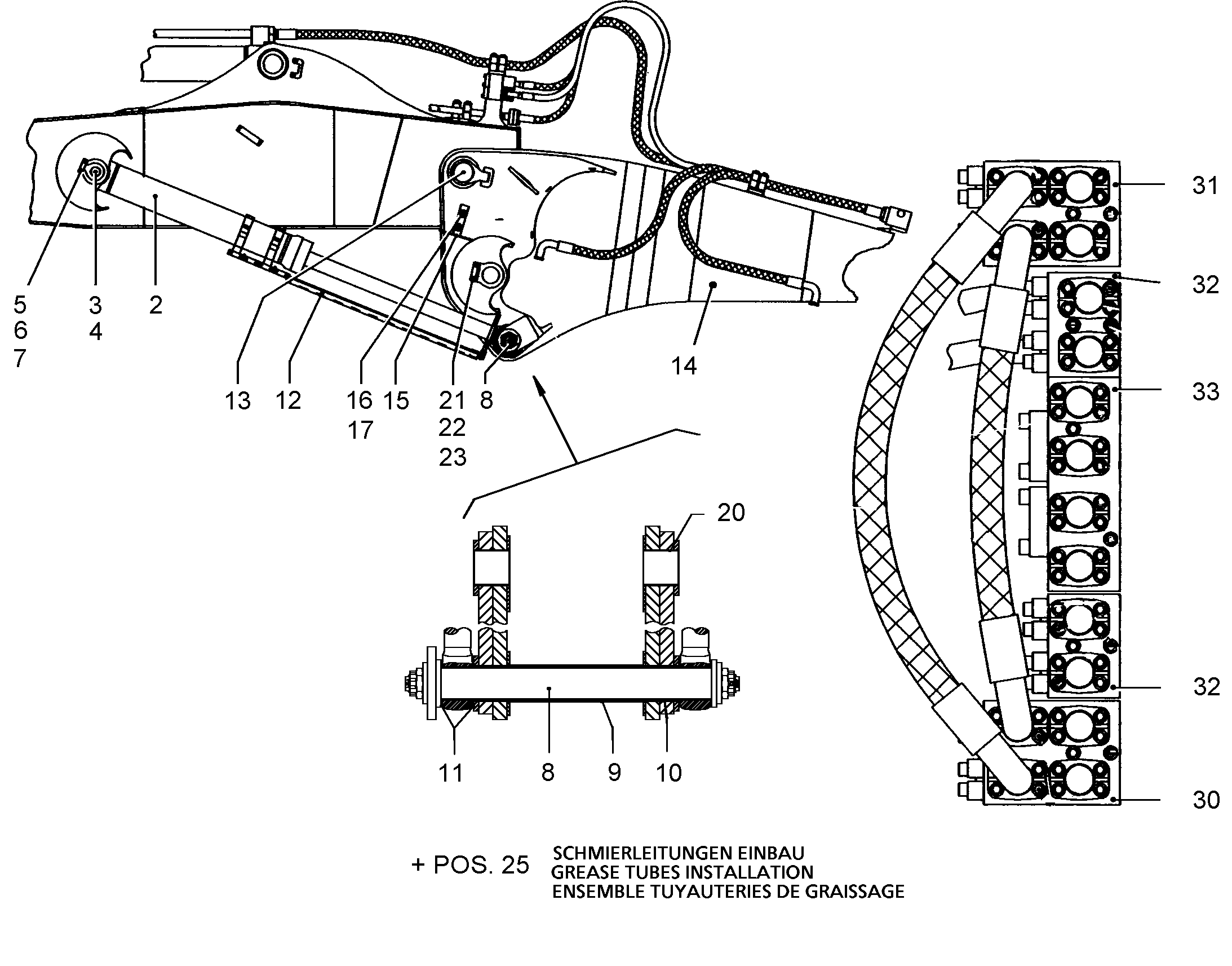 СМАЗОЧНЫЕ ЛИНИИ УСТАНОВКА 9805744 LIEBHERR