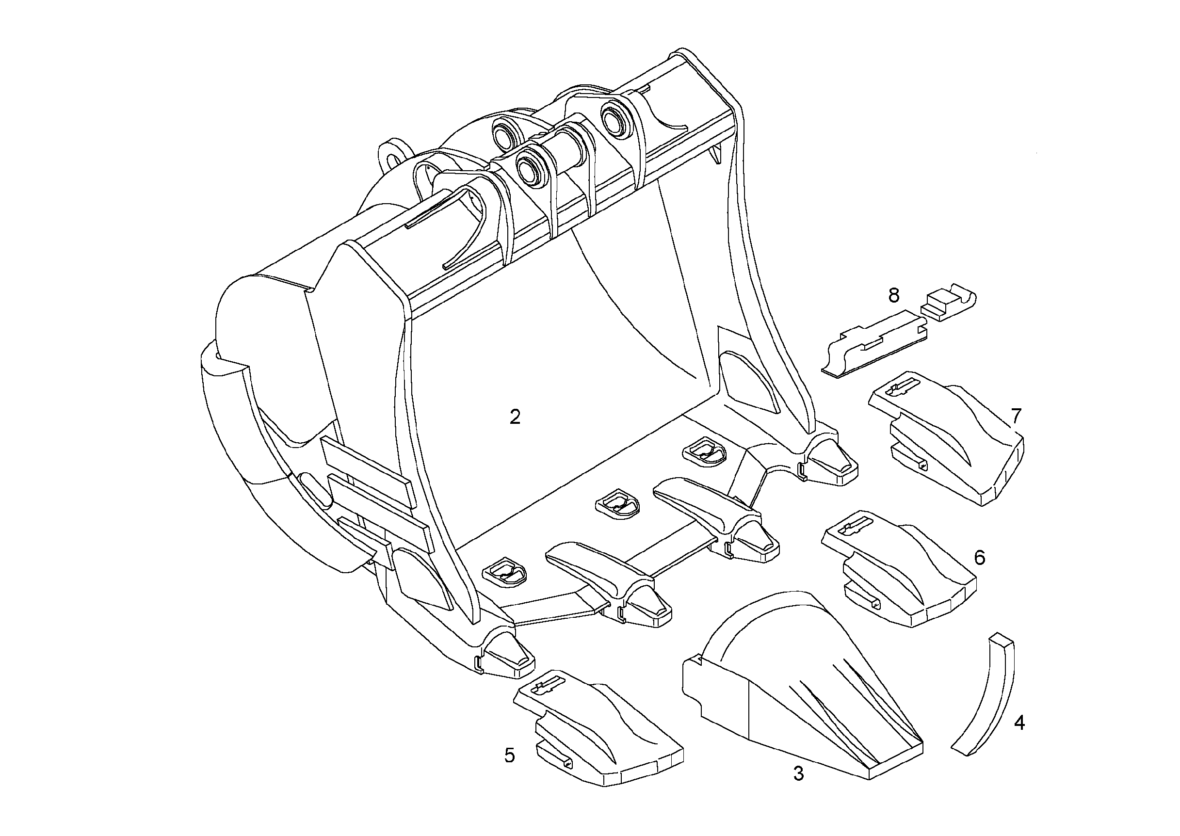 ЛОПАТА ОБРАТНАЯ HDV 9805286 LIEBHERR