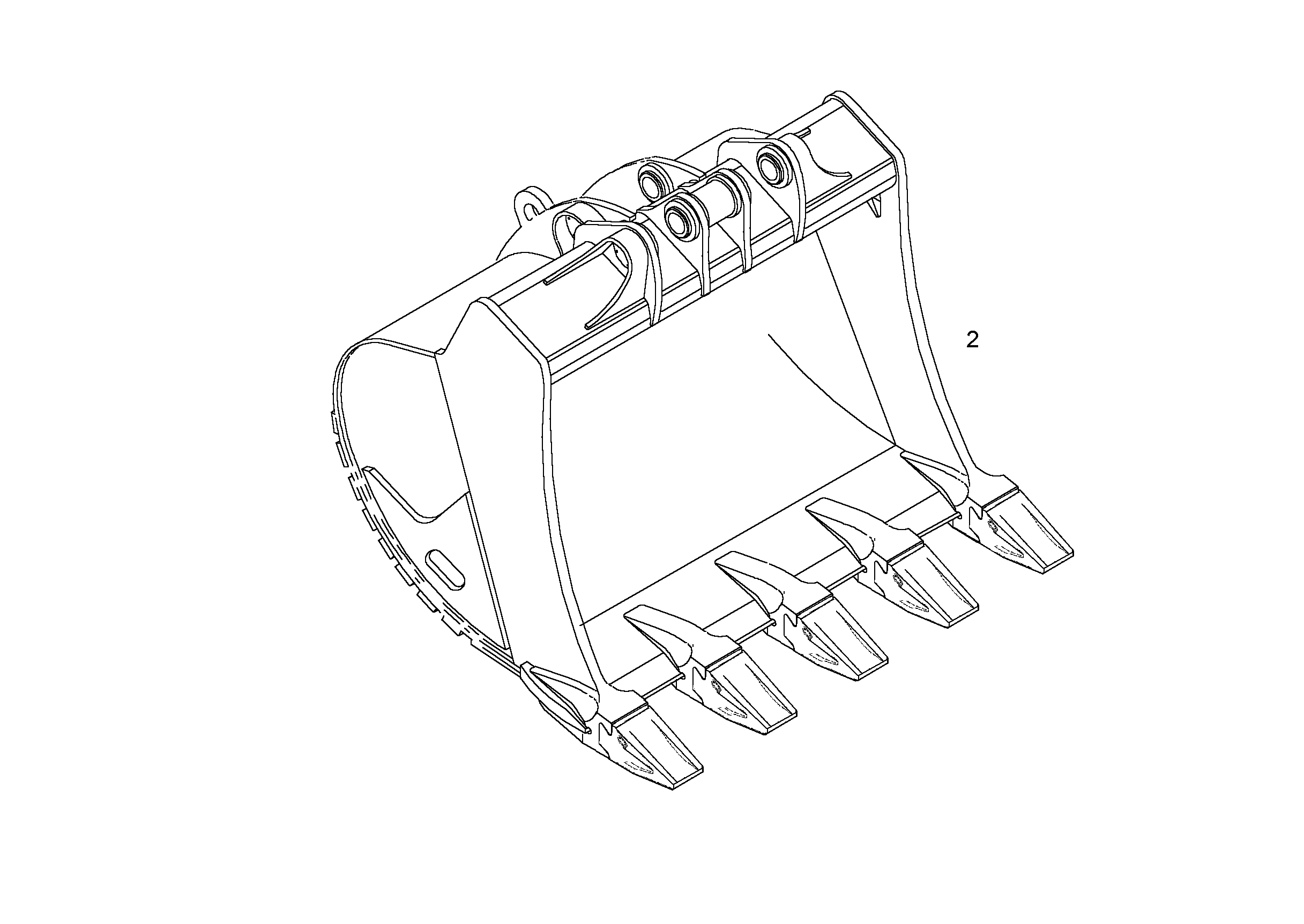 ЛОПАТА ОБРАТНАЯ HD 2100mm 4m³ 9806969 LIEBHERR