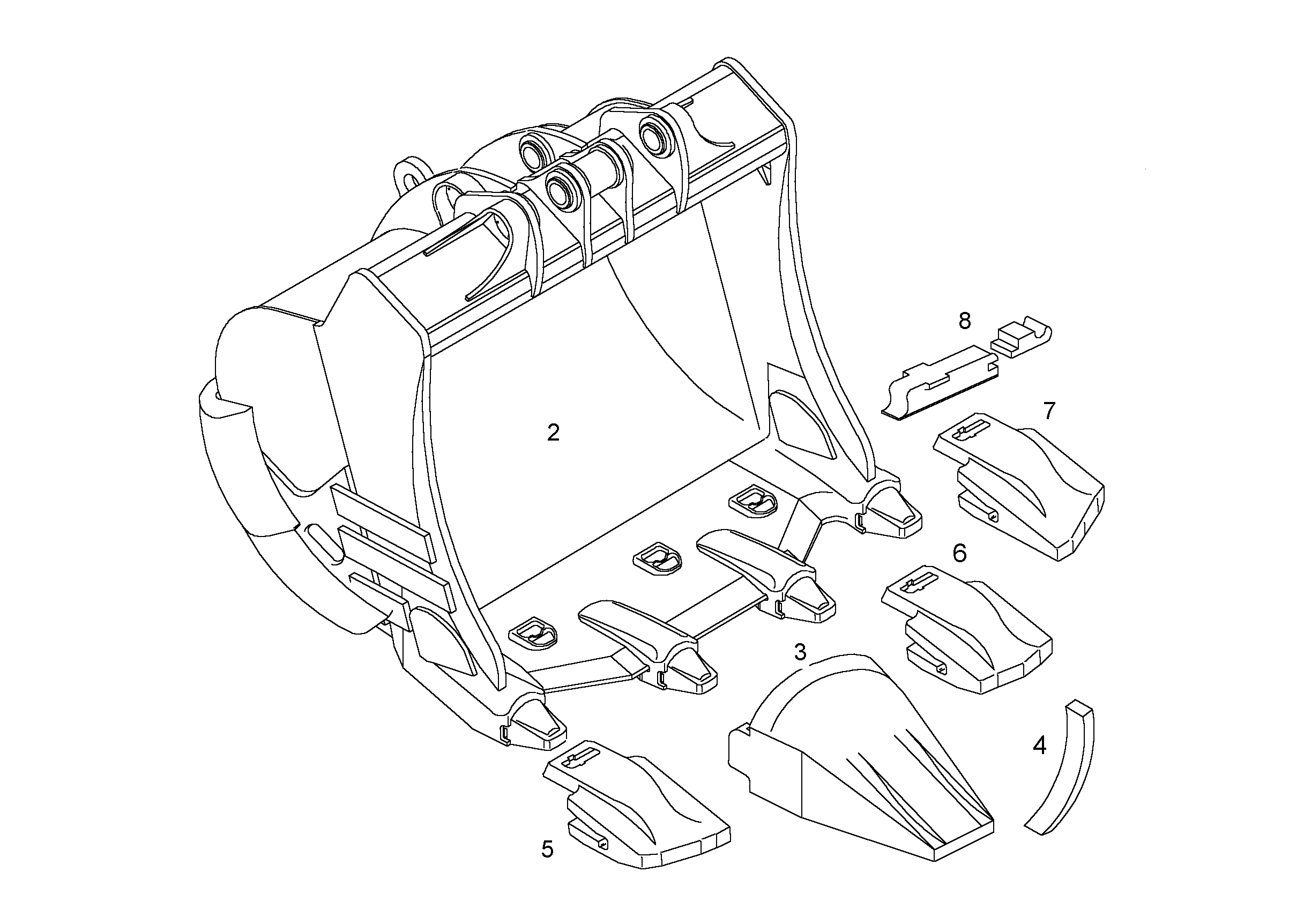 ЛОПАТА ОБРАТНАЯ HDV 9807745 LIEBHERR