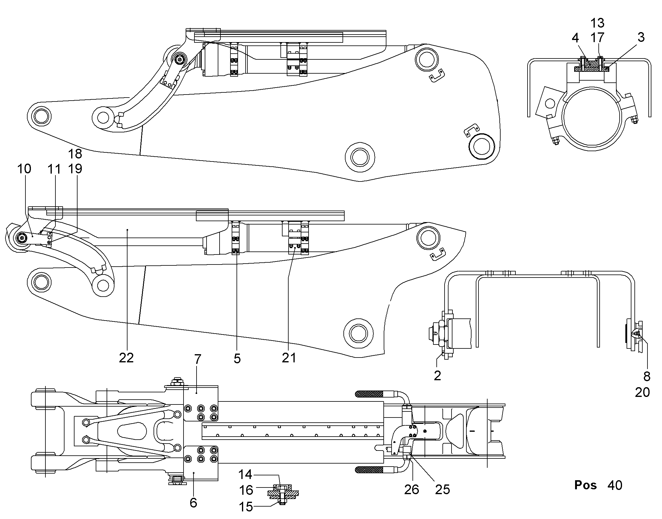 ПОВОДОК СПРАВА 9803906 LIEBHERR