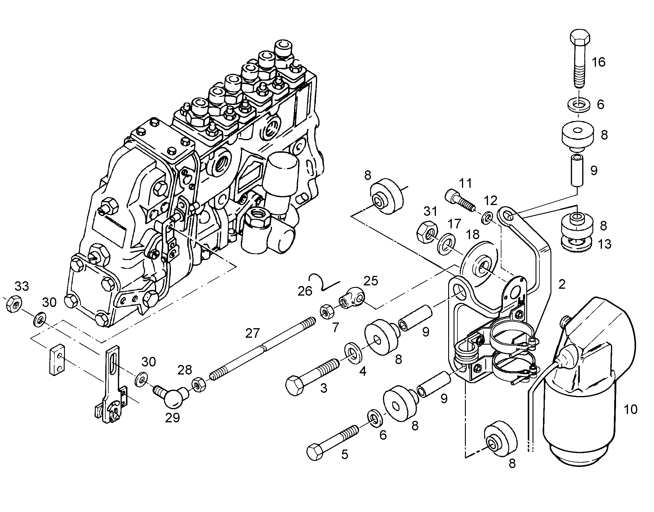 ШТАНГА 9890830 LIEBHERR