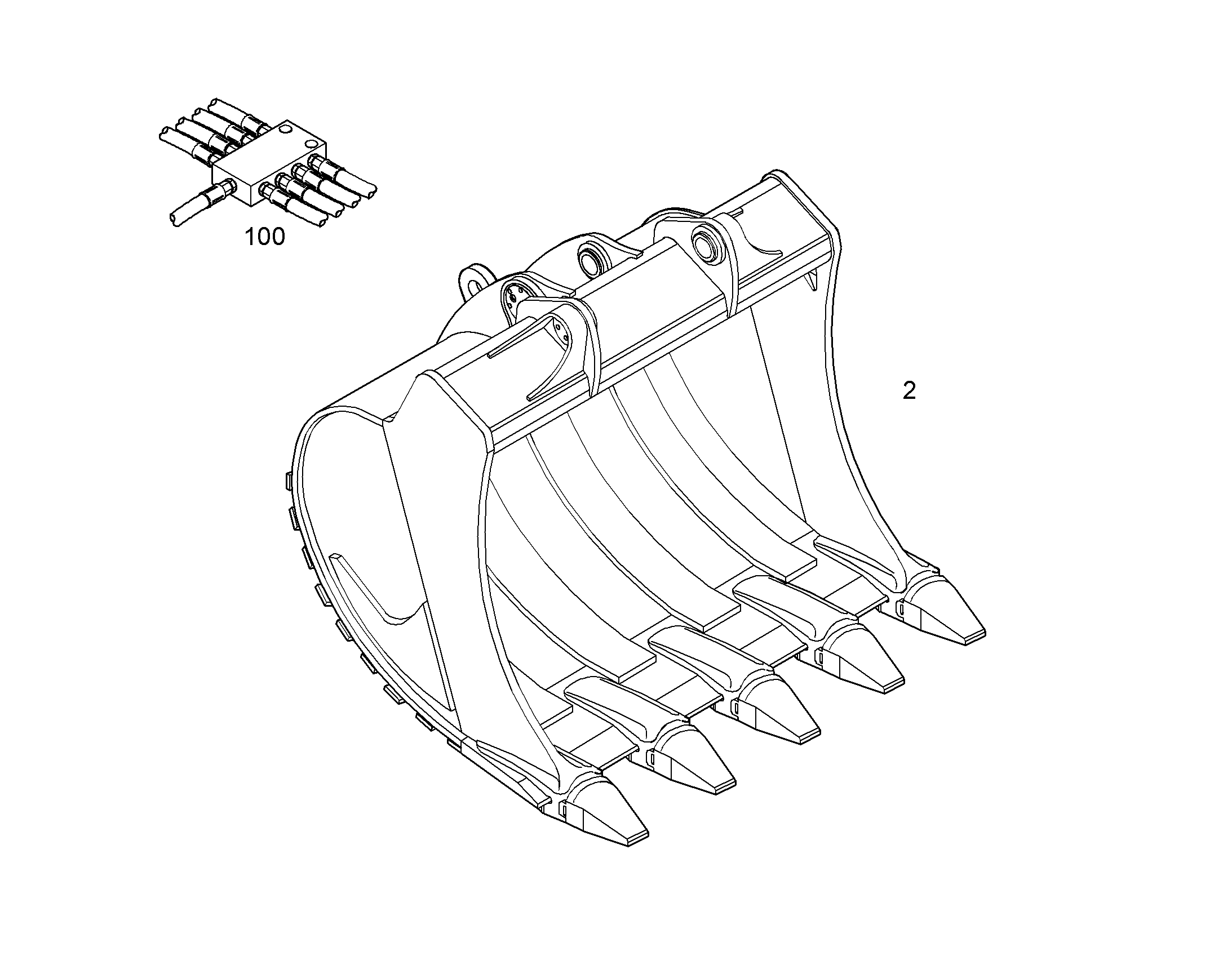 ЛОПАТА ОБРАТНАЯ HD 9809216 LIEBHERR