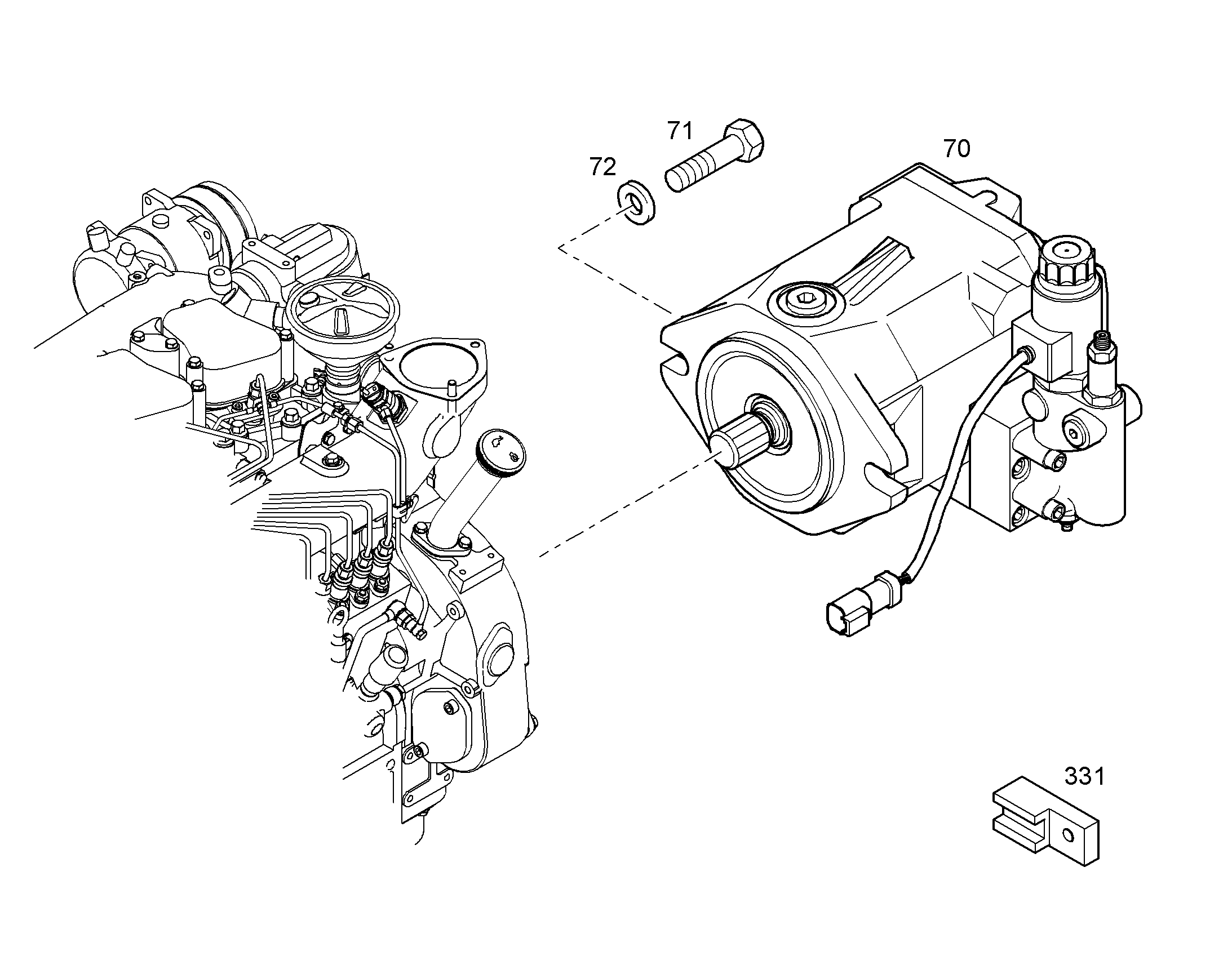 ГИДРОНАСОС A10VO 28cm³/U 10003536 LIEBHERR