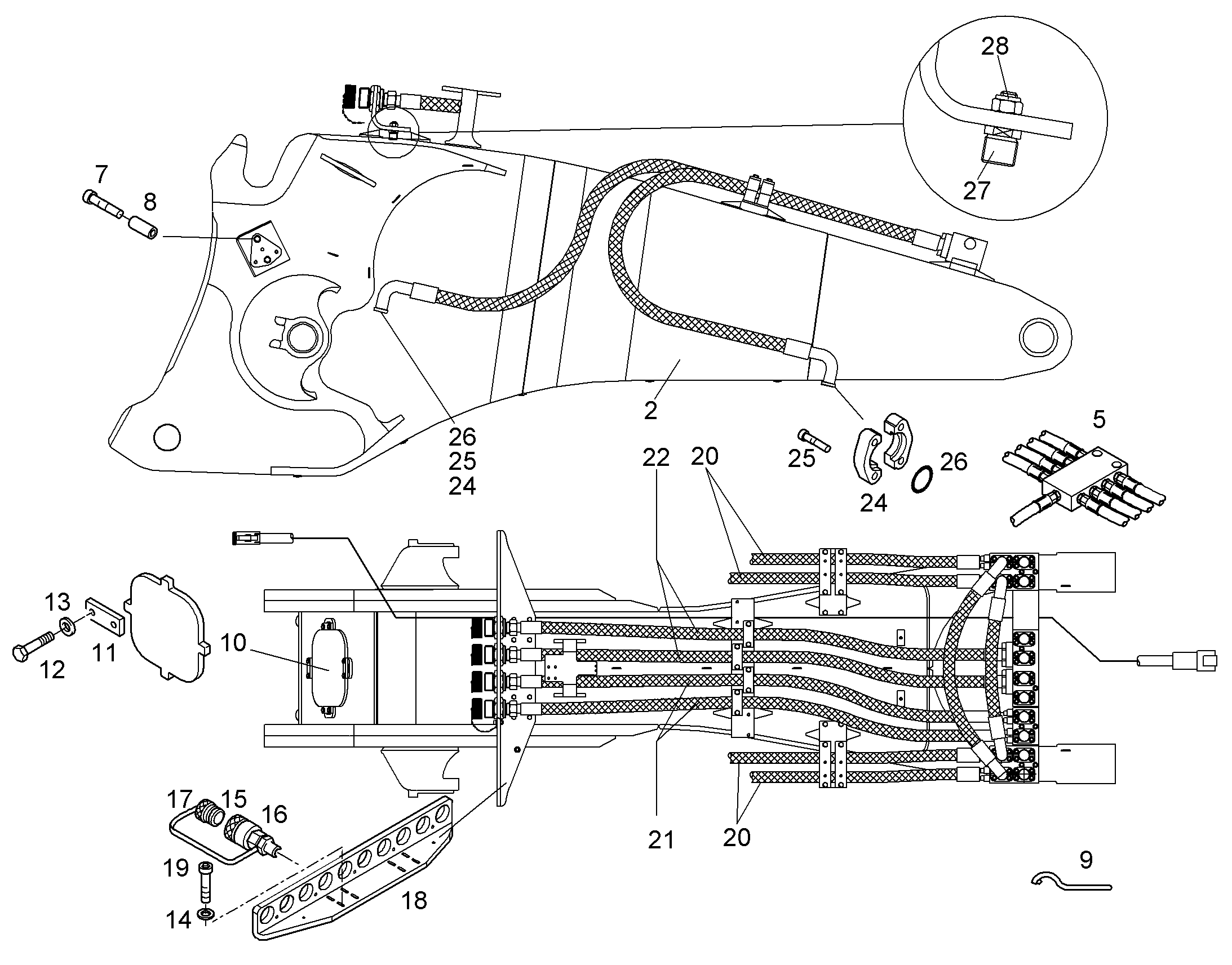 СМАЗОЧНЫЕ ЛИНИИ УСТАНОВКА 9804275 LIEBHERR