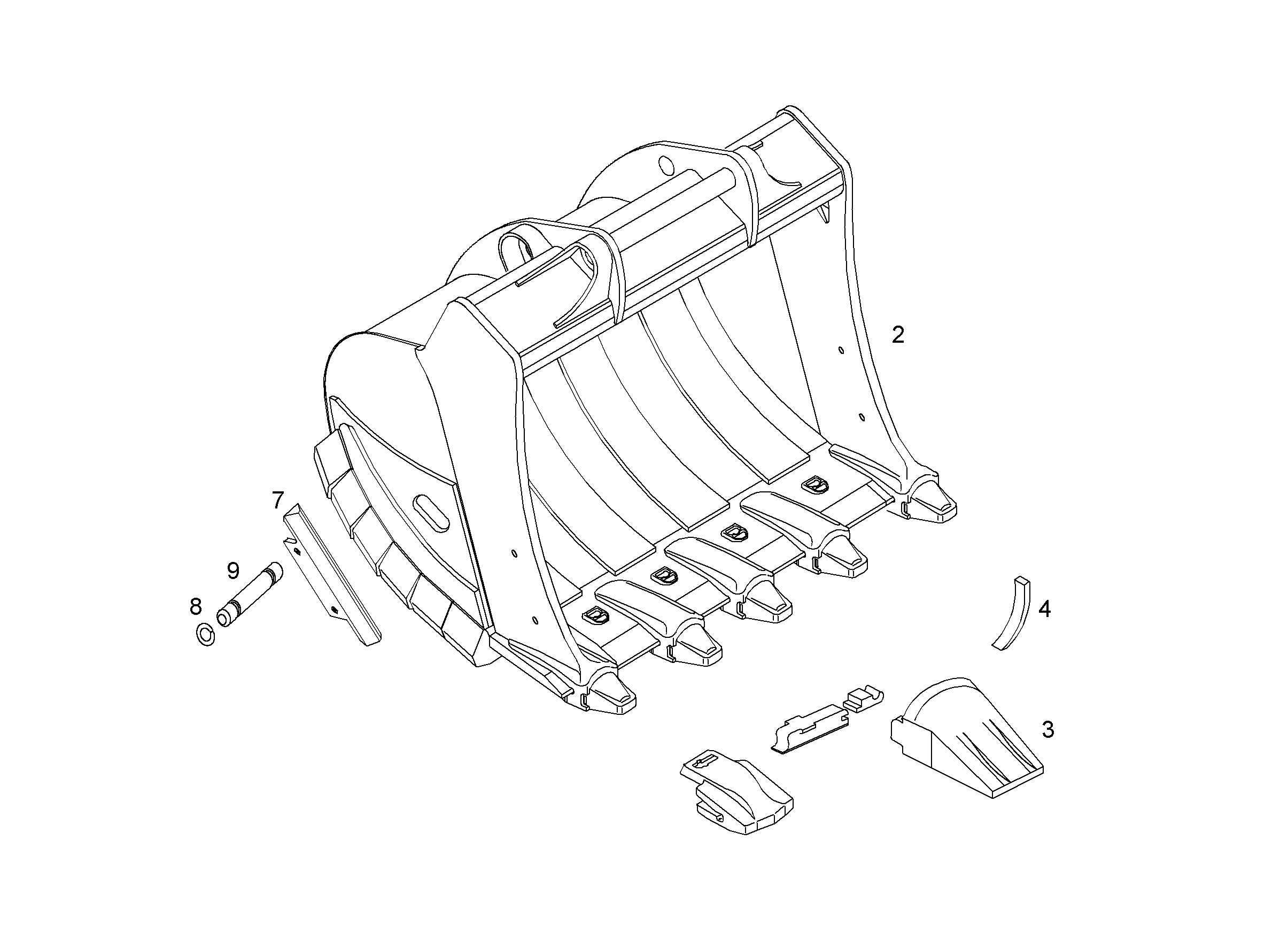 ЛОПАТА ОБРАТНАЯ HDV-L 9014077 LIEBHERR