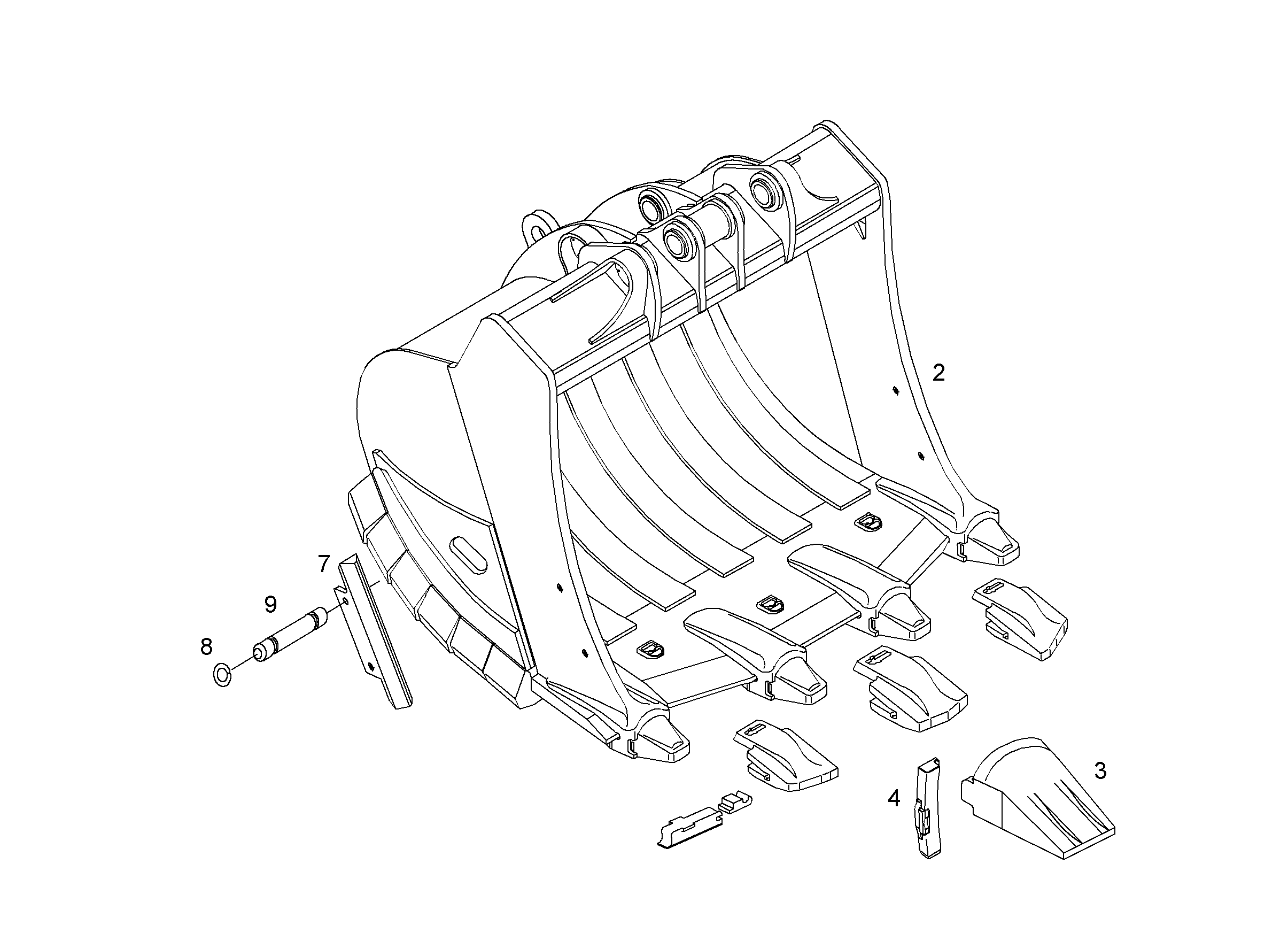 ЛОПАТА ОБРАТНАЯ HDV 9018207 LIEBHERR