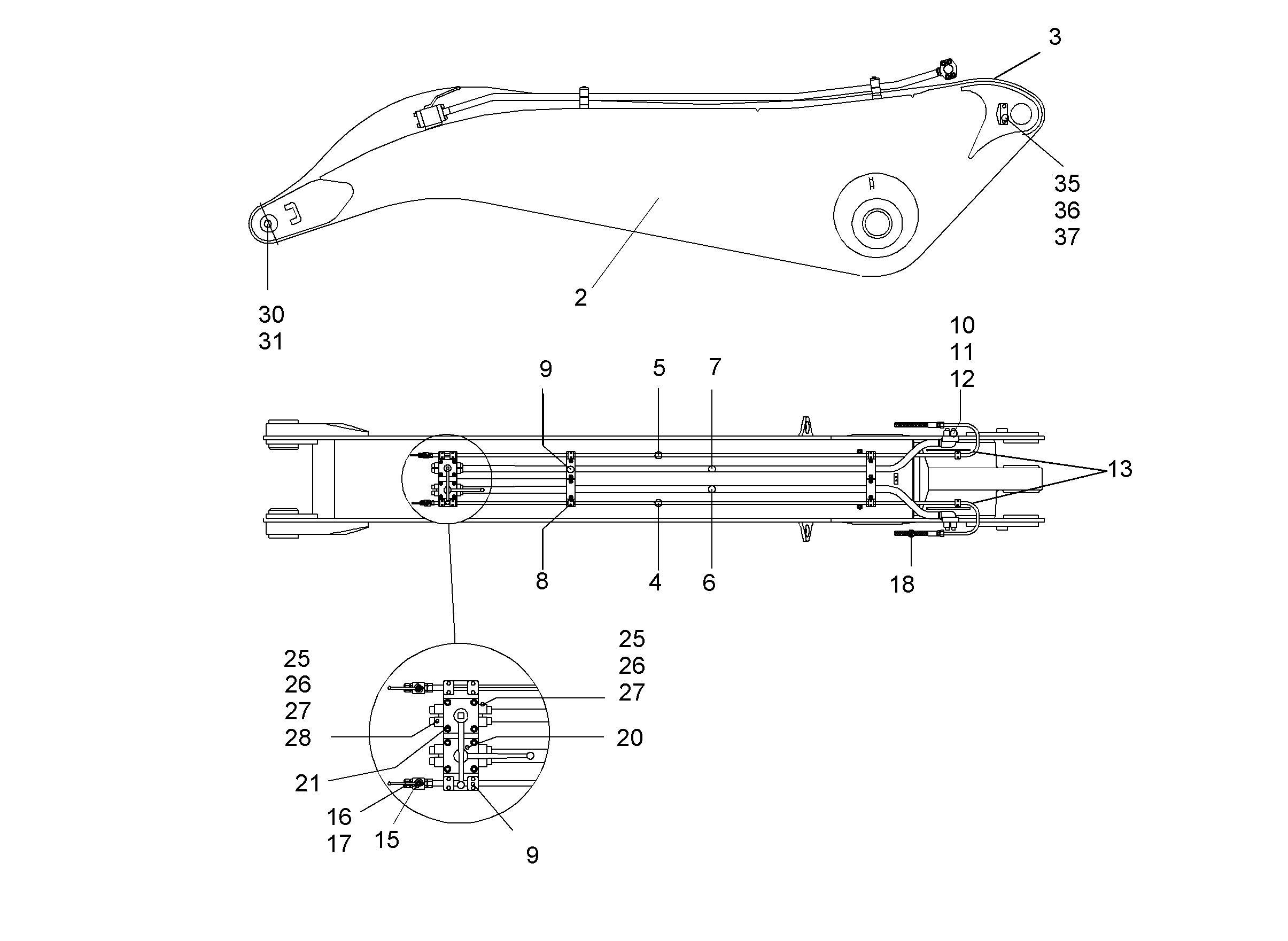 ТРУБА НАПОРНАЯ В СБОРЕ 9870641 LIEBHERR