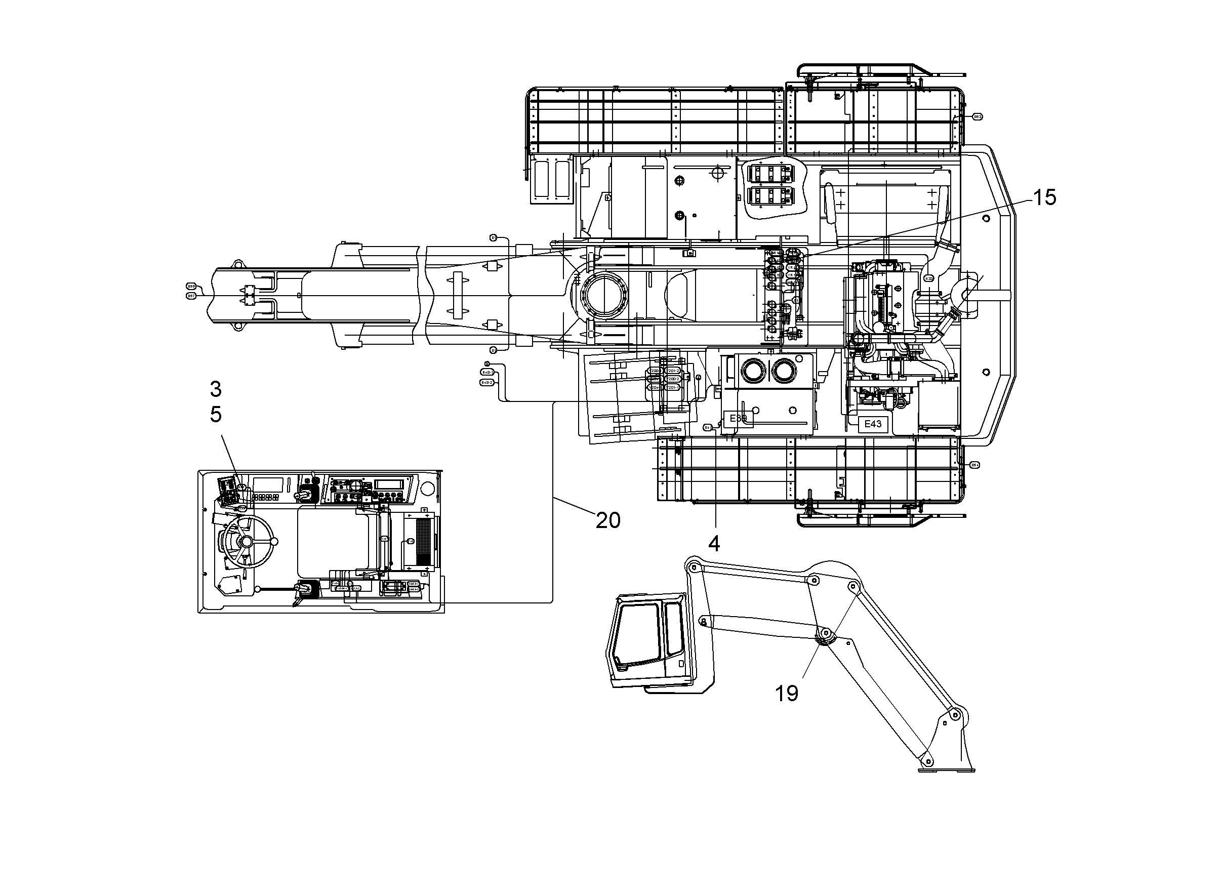УДЛИНЕНИЕ, КОМПЛЕКТ КАБЕЛЕЙ 9839863 LIEBHERR