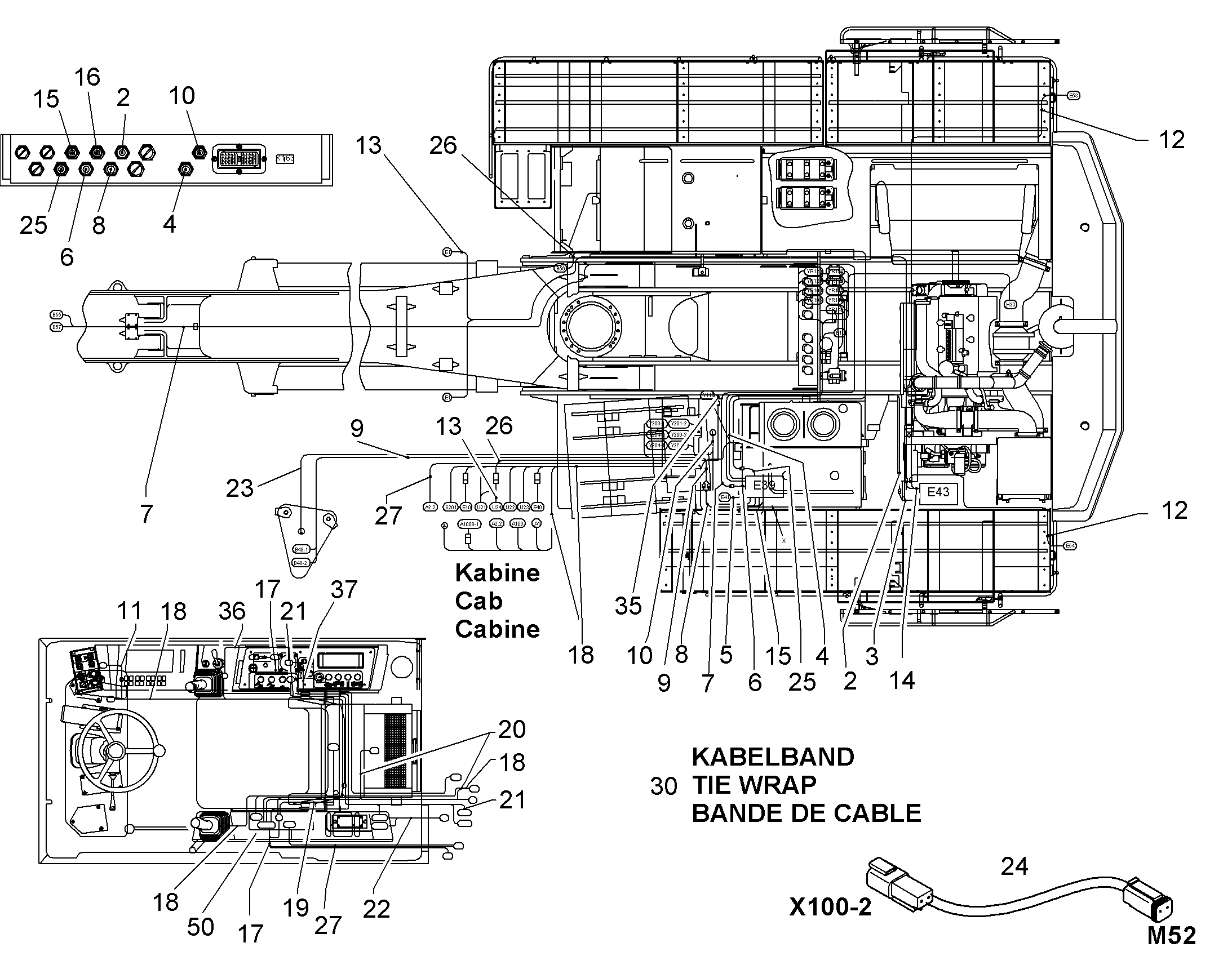 ПЕРЕКЛЮЧАТЕЛЬ В СБОРЕ S201 9877500 LIEBHERR
