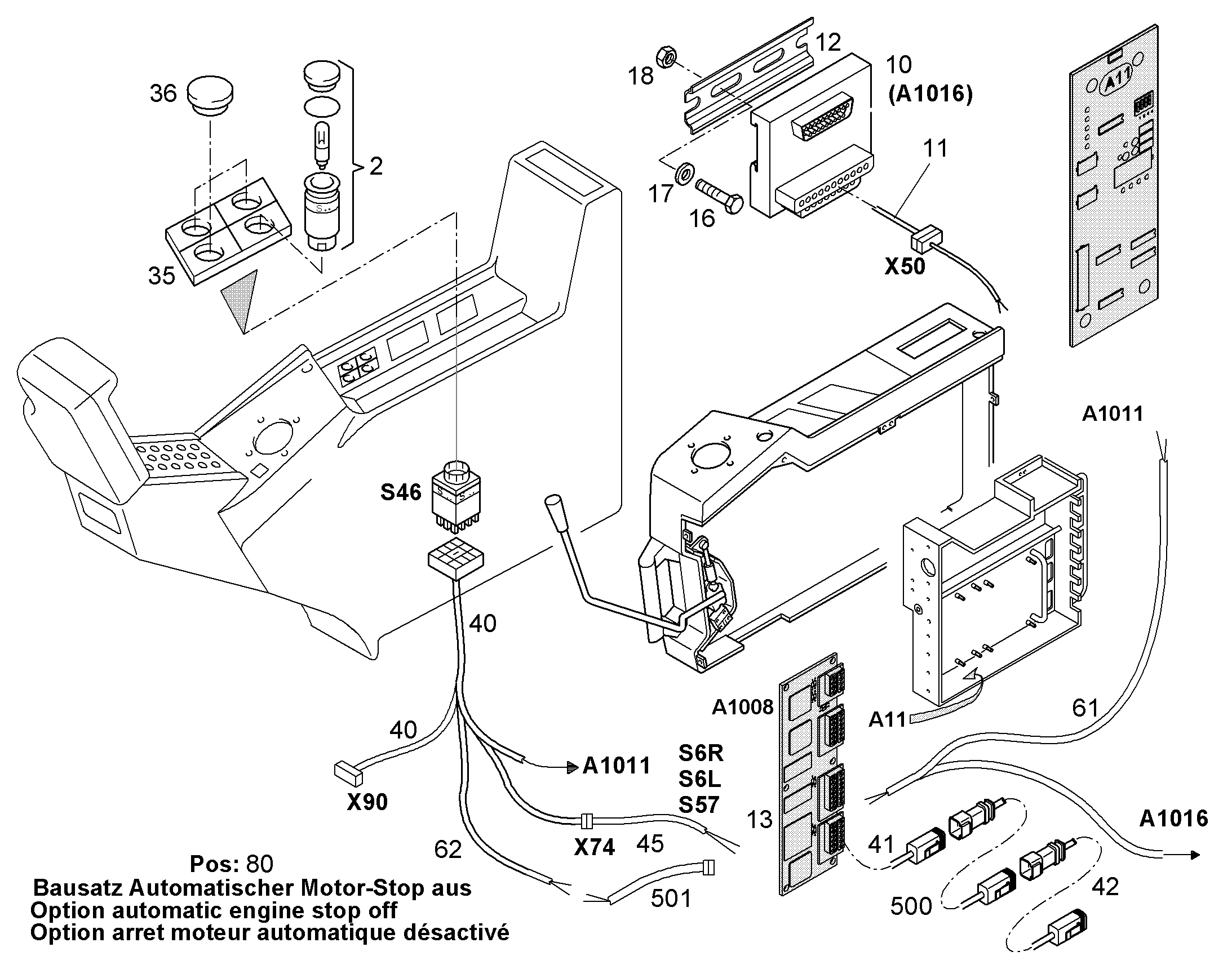 УДЛИНЕНИЕ, КОМПЛЕКТ КАБЕЛЕЙ Y47 10049863 LIEBHERR