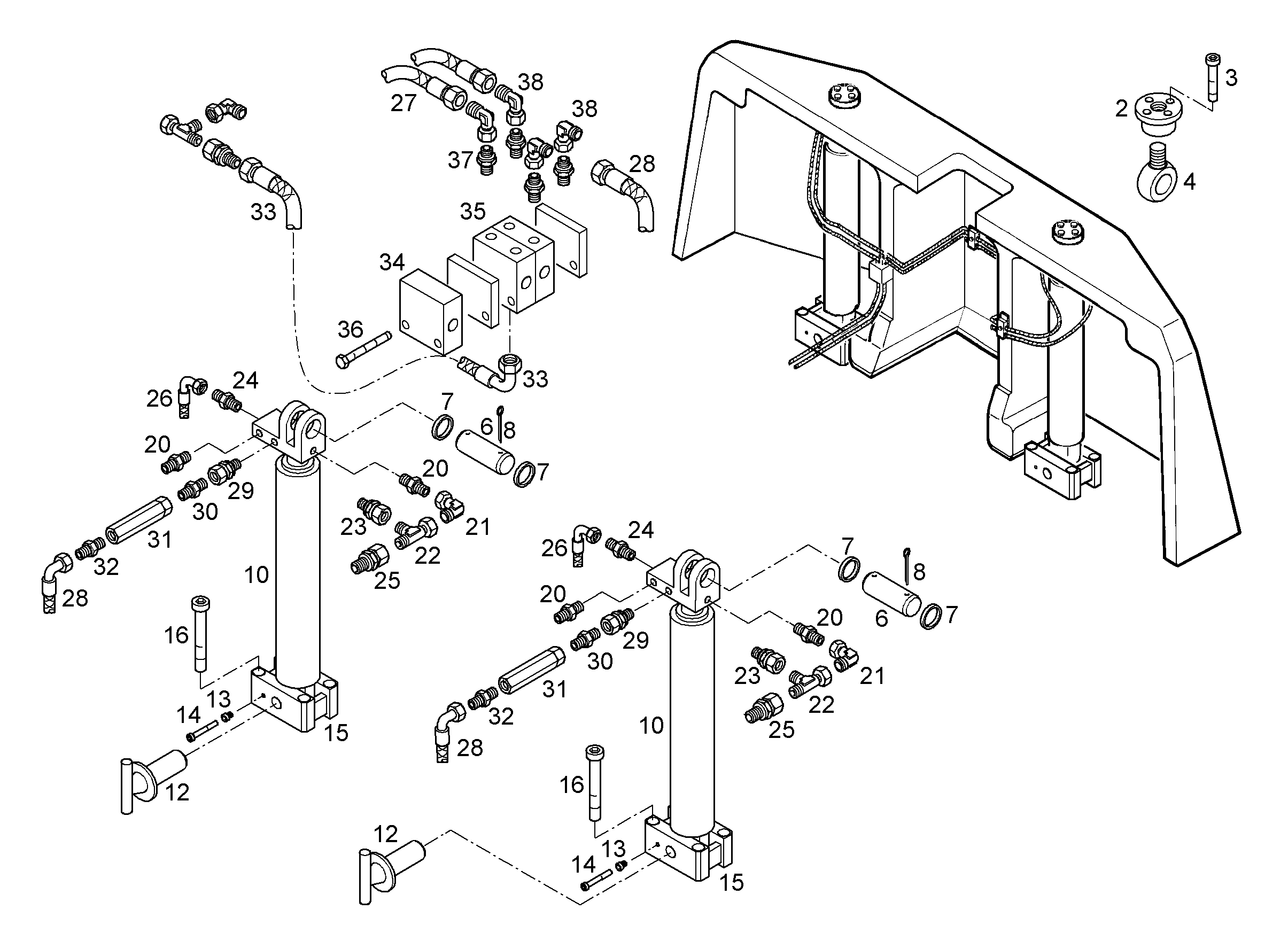 ШЛАНГ 10X4000 10007049 LIEBHERR