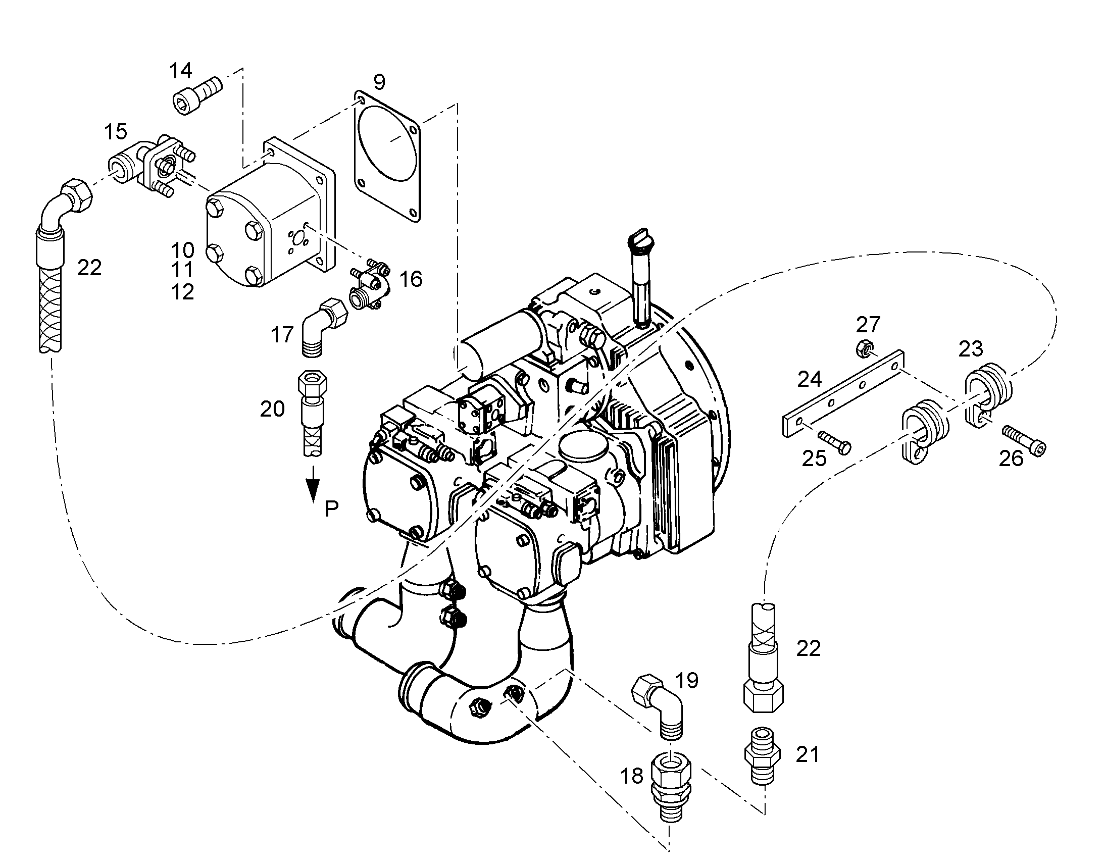 ШЛАНГ 32X1800 10007116 LIEBHERR