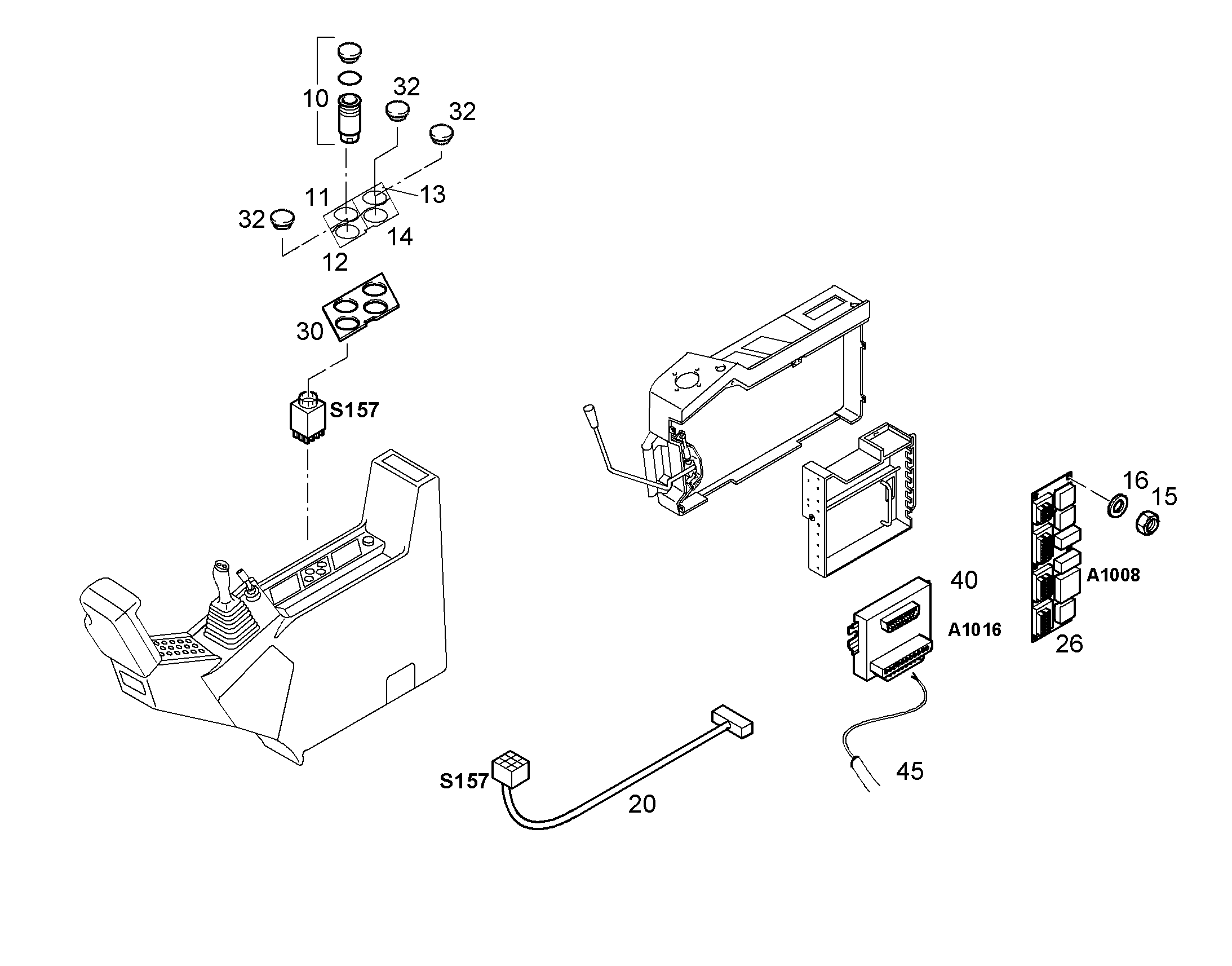 ПЕРЕКЛЮЧАТЕЛЬ В СБОРЕ S157 9007576 LIEBHERR