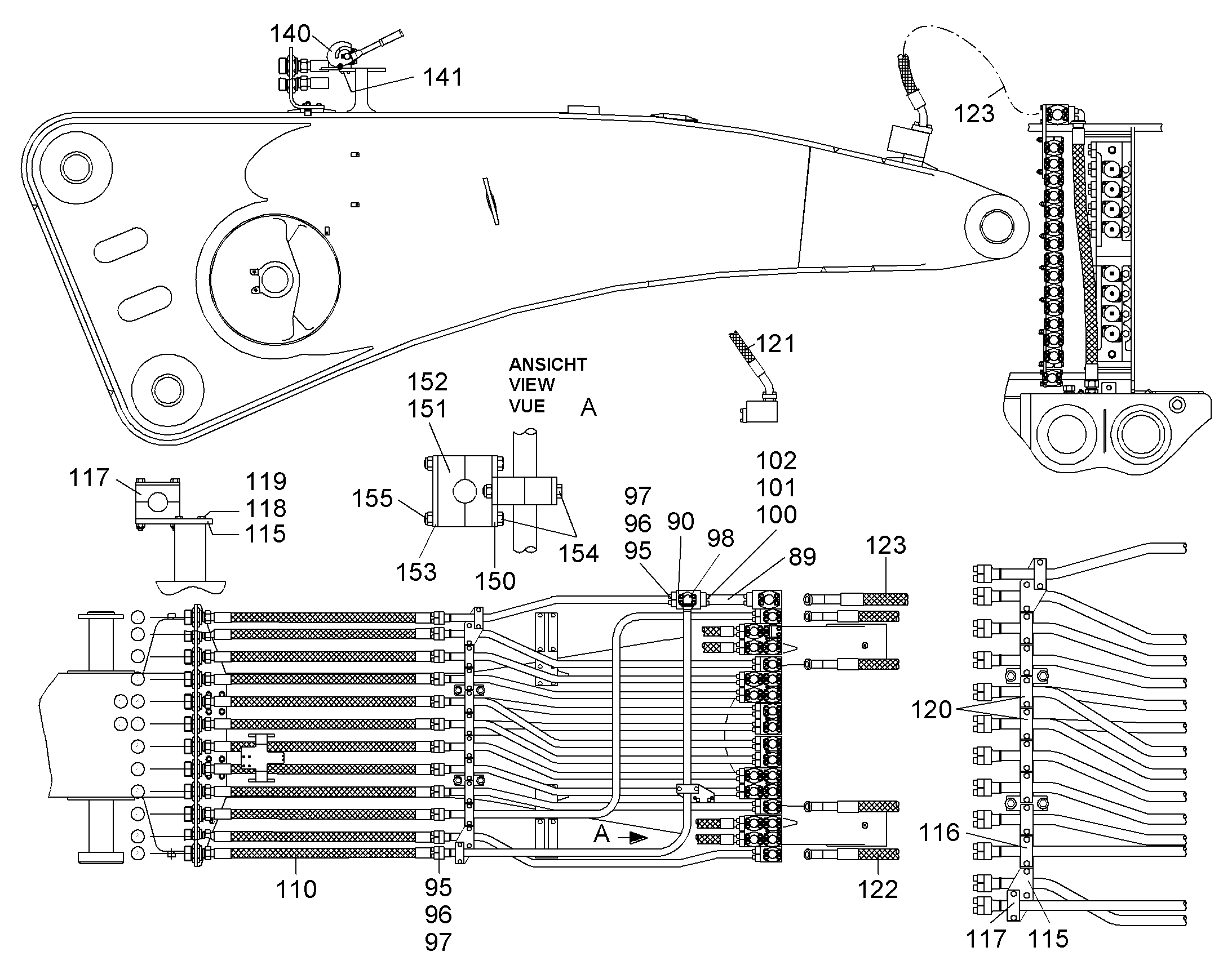 ШЛАНГ 32X1250 10001673 LIEBHERR