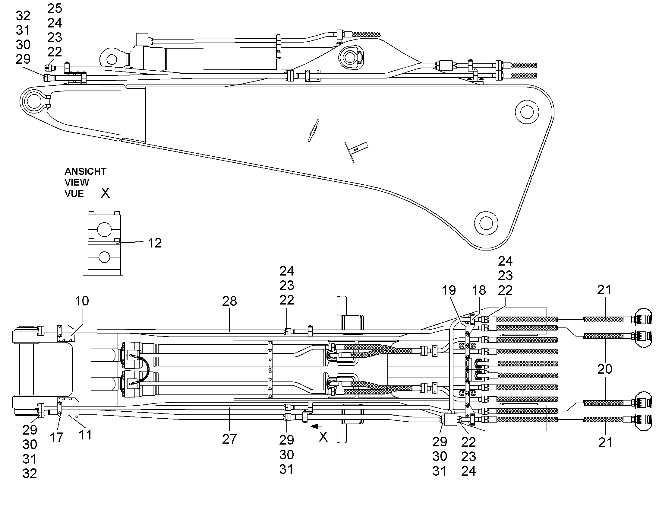 ШЛАНГ 32X1500 10010044 LIEBHERR